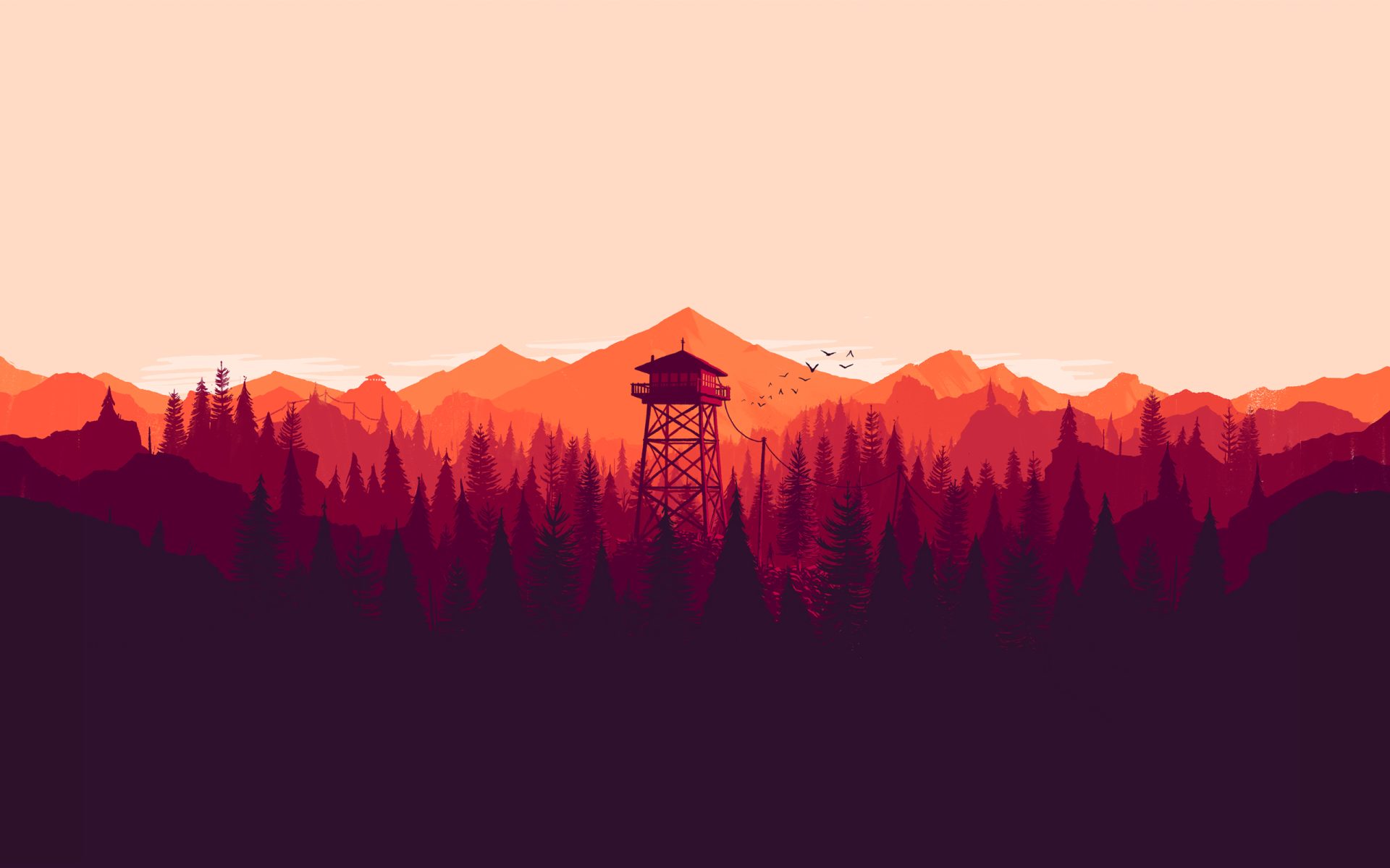4d38m0 2560×1600 Firewatch video games PC gaming mountains nature