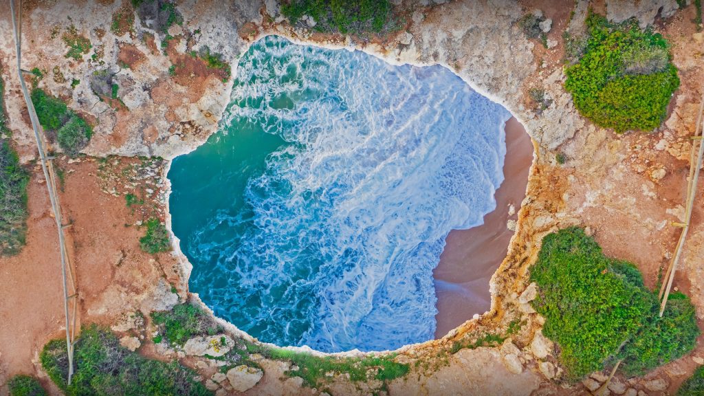 General 3840×2160 nature lake waves Portugal landscape water coast top view