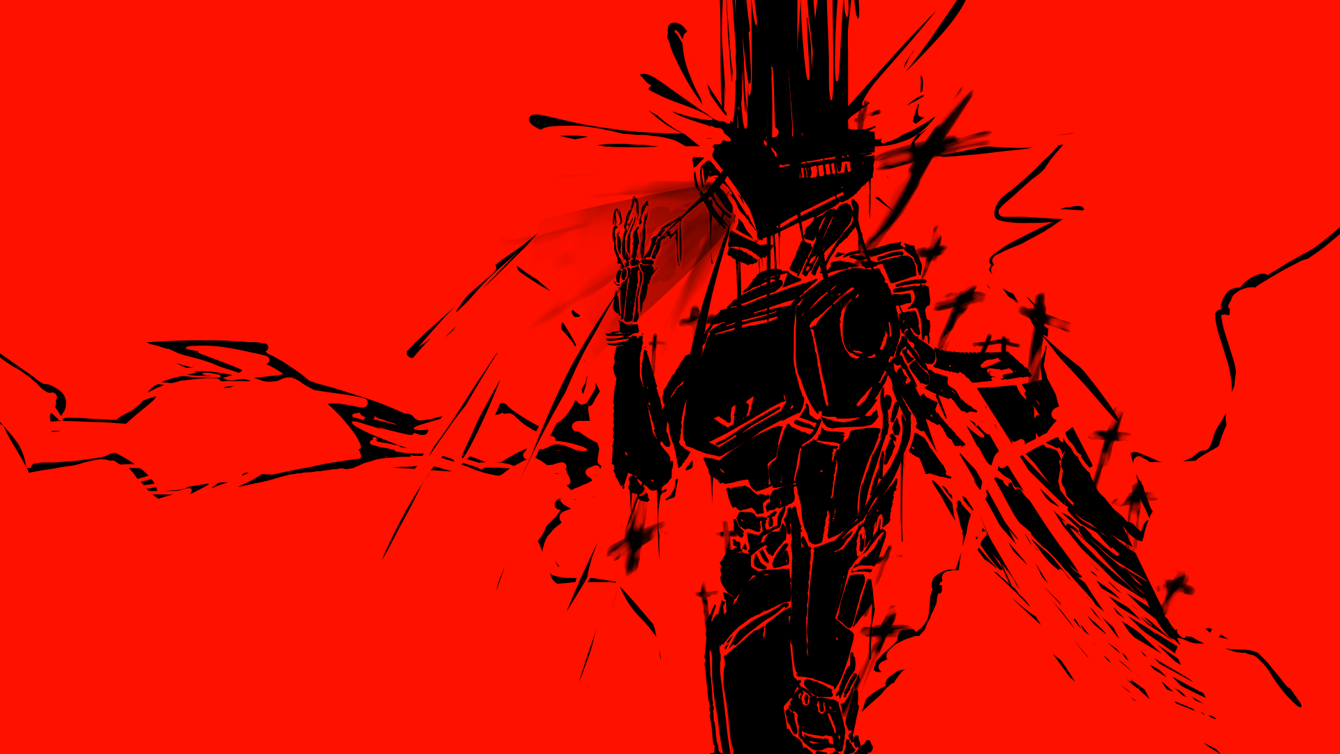 8gkl8o 1920×1080 digital art ULTRAKILL red black fan art