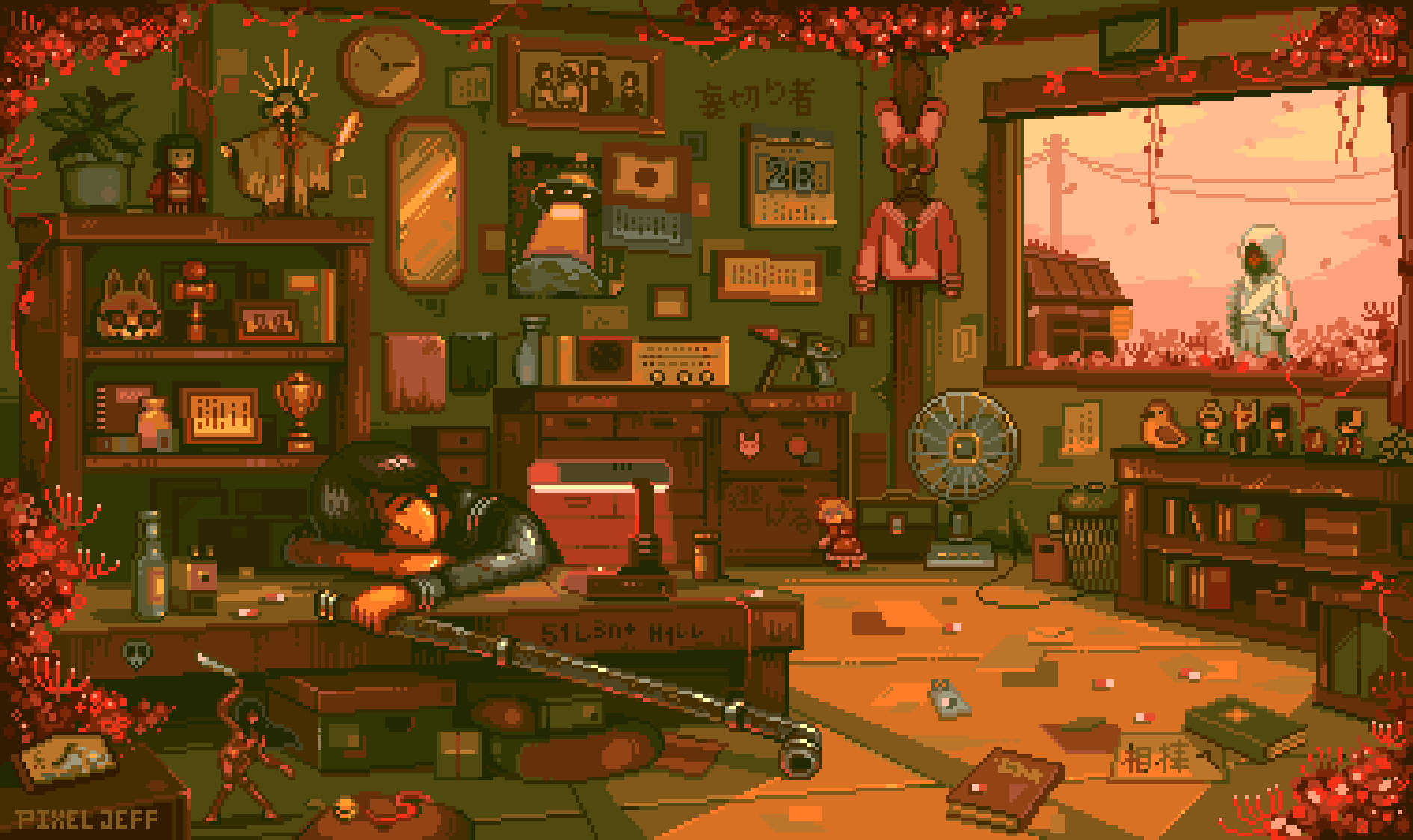 powrp3 1890×1125 Pixel Jeff DeviantArt Silent Hill f resting head Hinako Shimizu