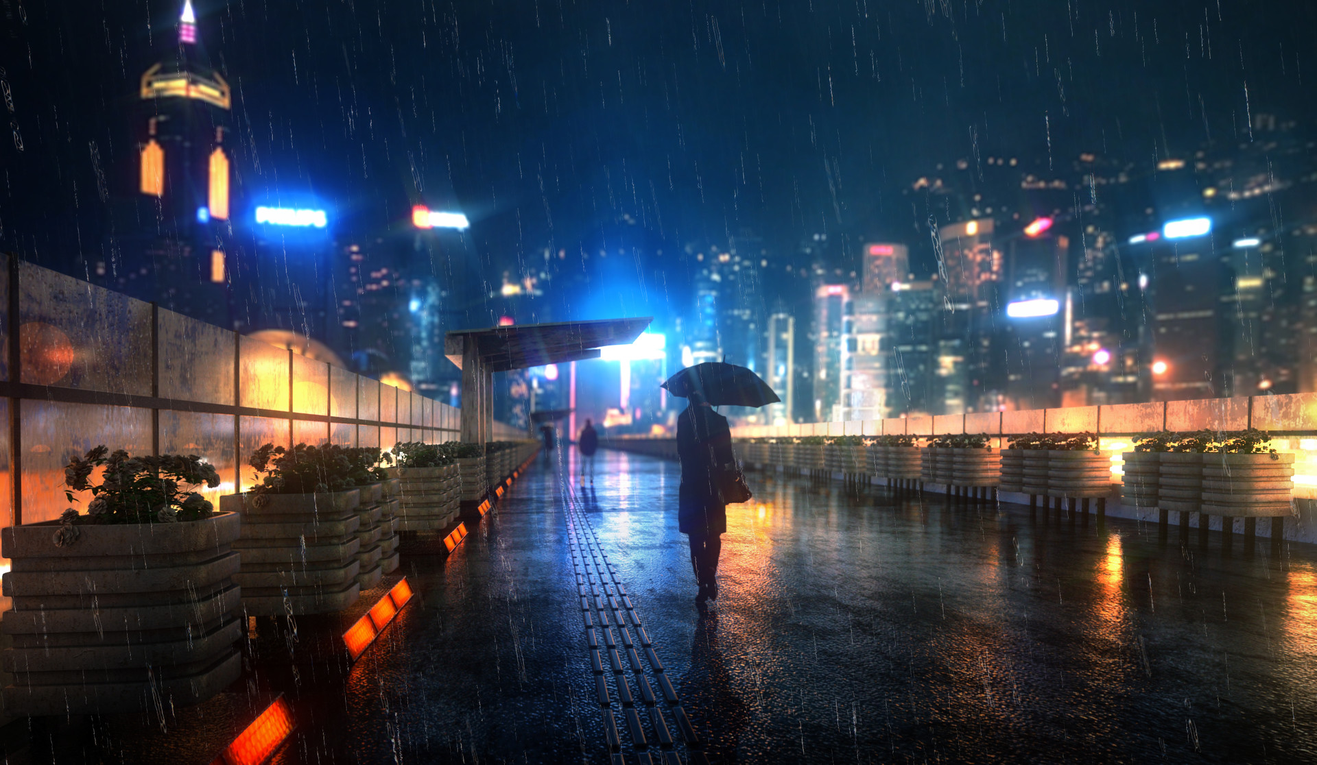 general lykqpp 1920×1116 cityscape city rain lights video game art