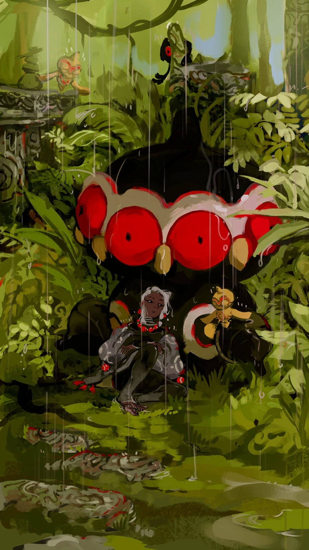 general lykqvp 1080×1920 Pokémon Nintendo Claydol Baltoy rain