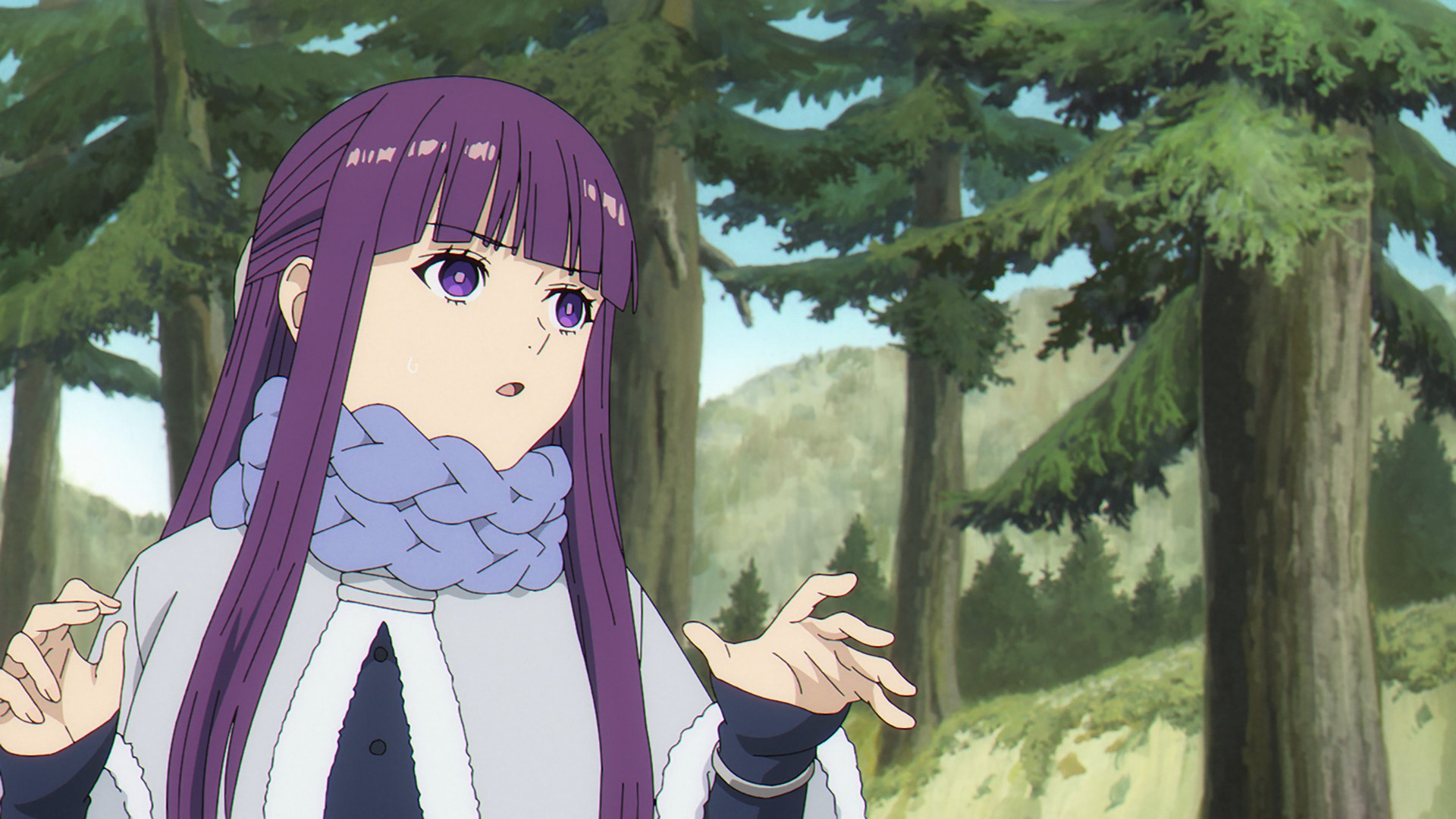 anime qrgzp7 1920×1080 Sousou No Frieren Fern (Sousou No Frieren) anime anime screenshot purple hair