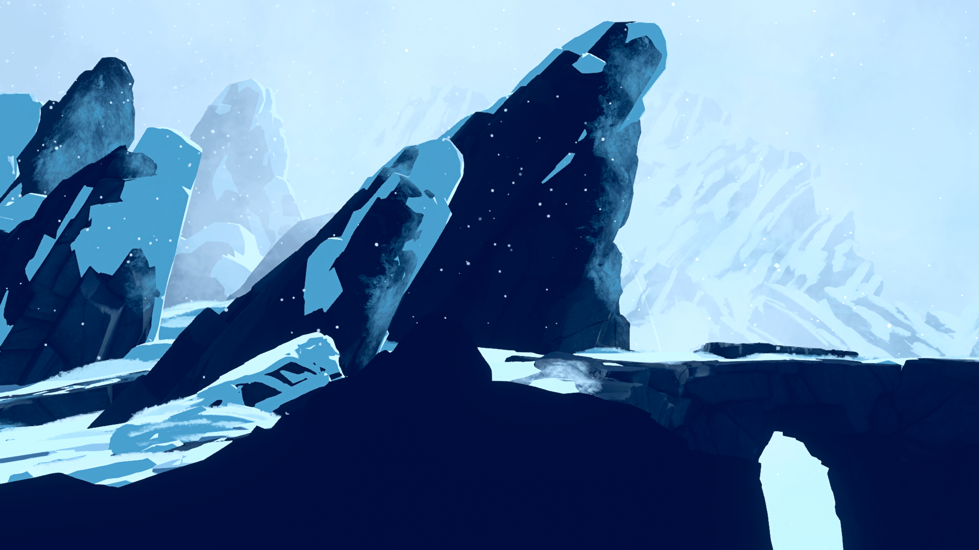 general jekxvy 1920×1080 Planet of Lana II snow rocks video games video game art