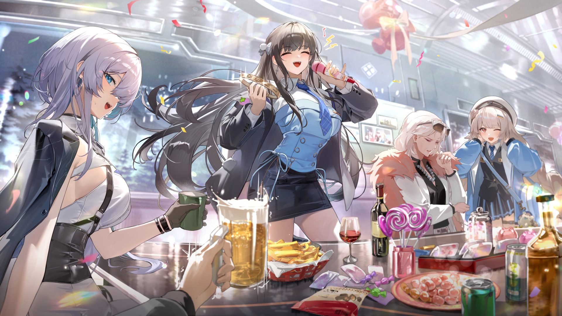 21dp9y 2560×1440 Nikke: The Goddess of Victory Soline (Nikke) sunglasses commander (nikke) music