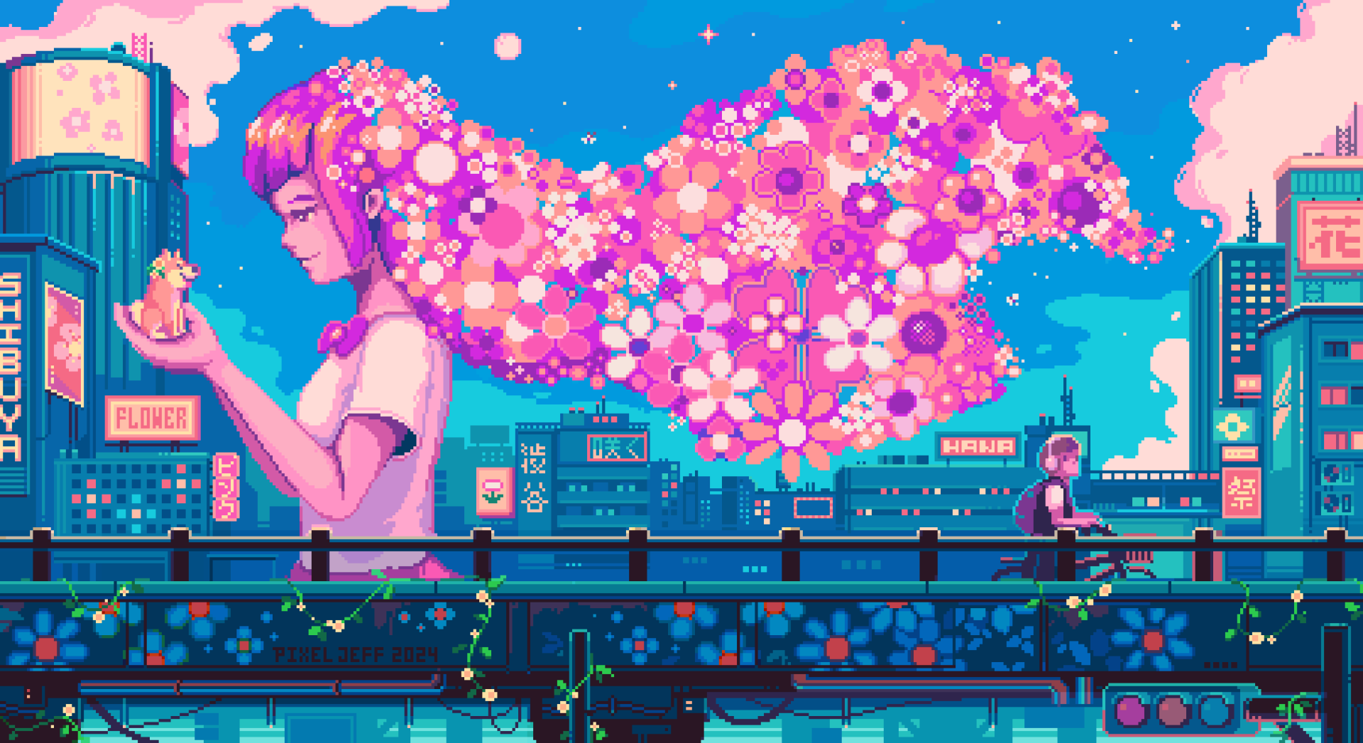 vpo7qm 2275×1240 pixel art DeviantArt Pixel Jeff digital art ultrawide