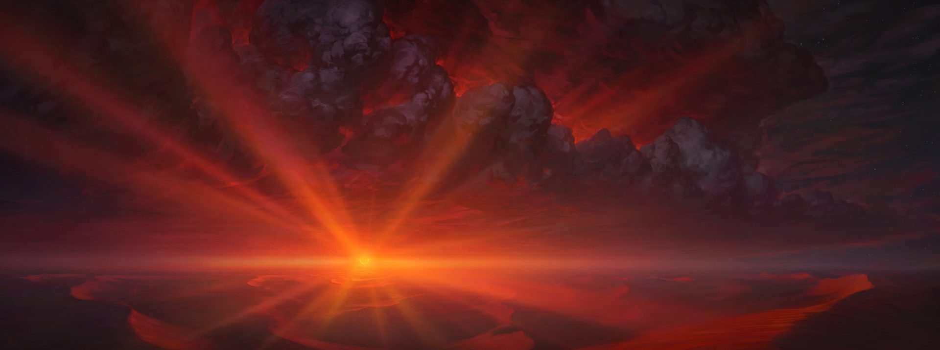 vpoww8 4500×1678 Noah Bradley digital art artwork illustration digital painting