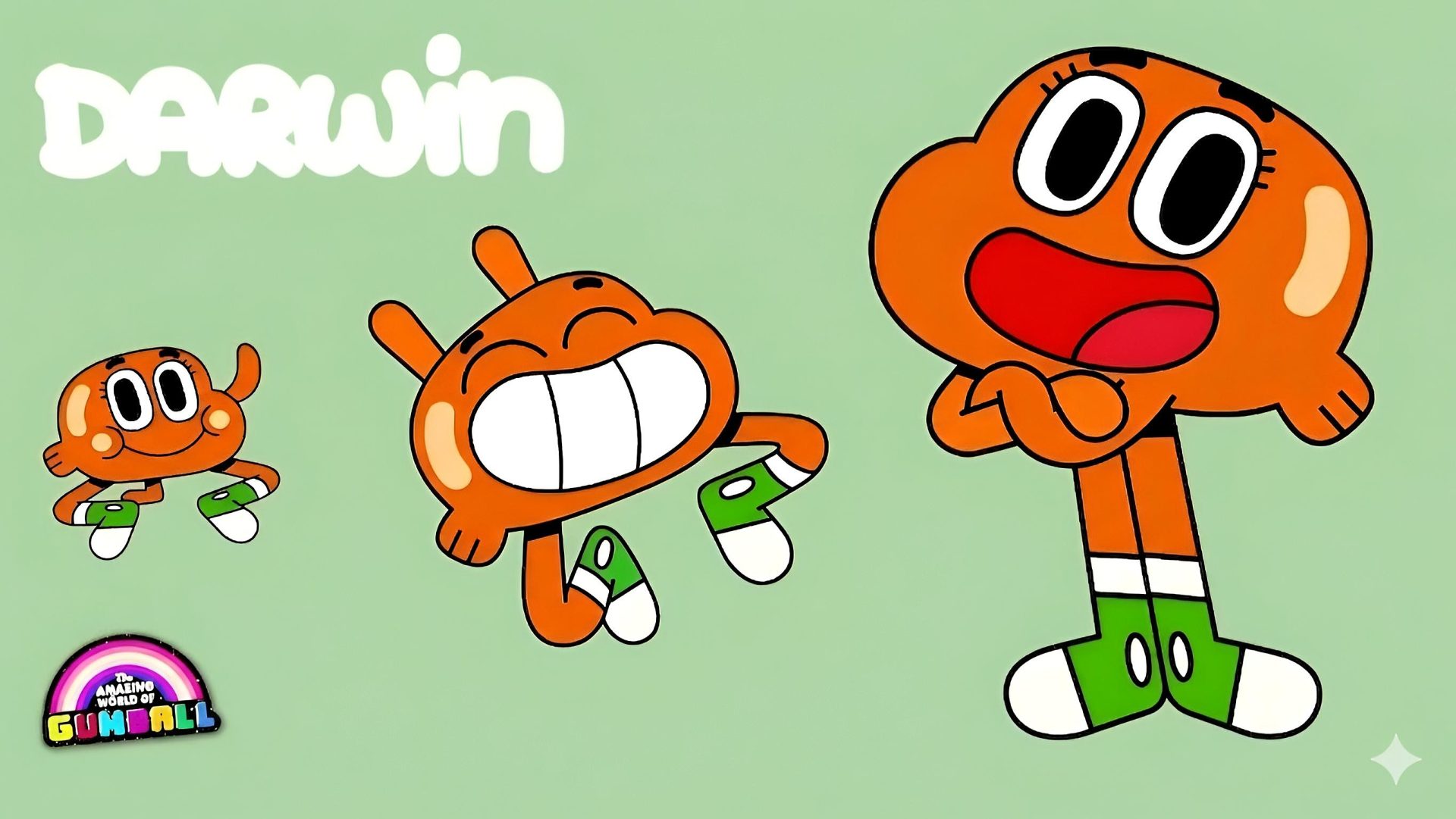 zpqldg 2728×1536 Darwin Watterson The Amazing World of Gumball simple background edit green background