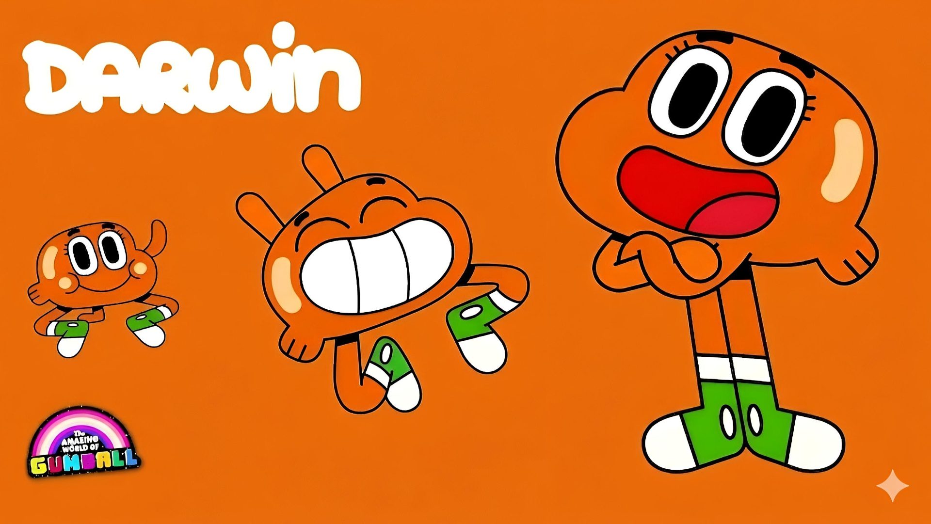 8gklr2 2728×1536 Darwin Watterson The Amazing World of Gumball simple background edit orange background