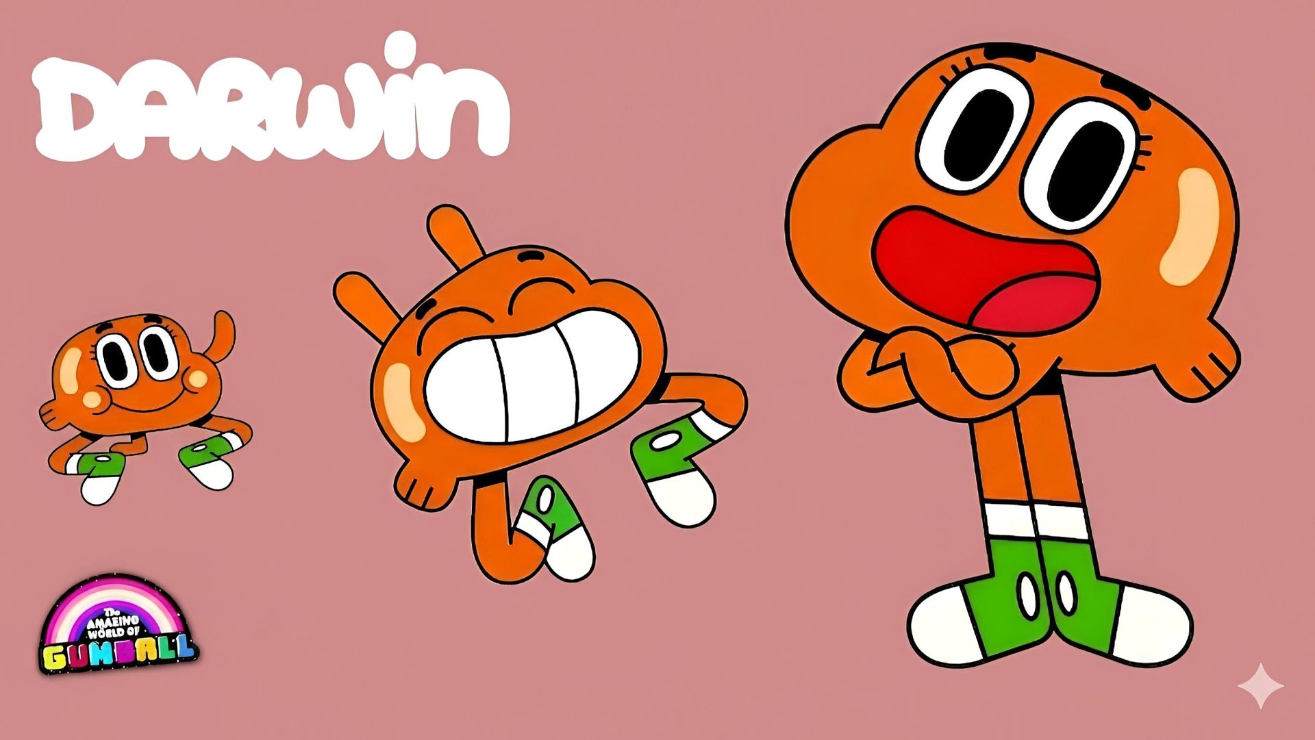 k81pl7 2728×1536 Darwin Watterson The Amazing World of Gumball simple background edit orange background