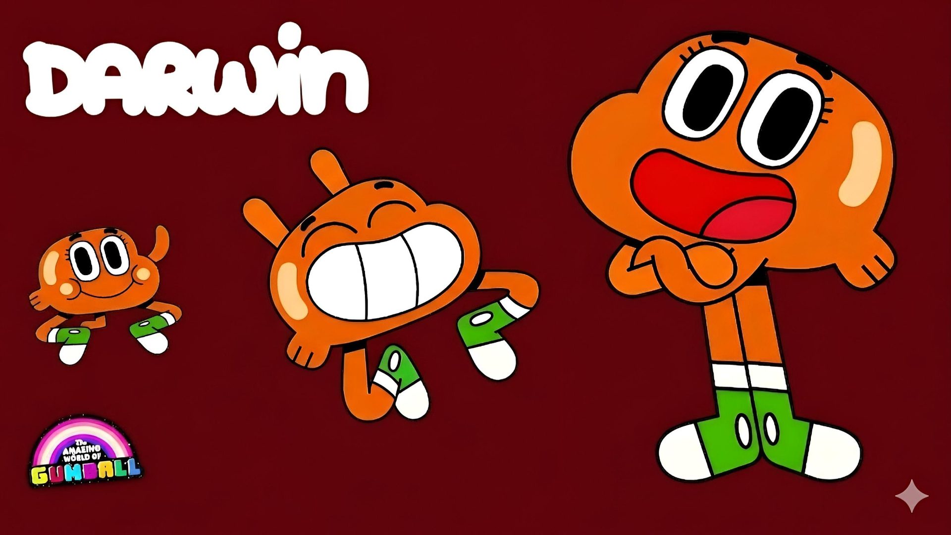 1qd9g3 2728×1536 Darwin Watterson The Amazing World of Gumball simple background edit red background