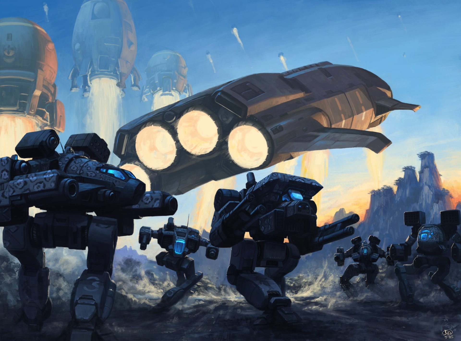 general poj269 2565×1900 science fiction Battletech mechs Battlemechs Timber Wolf (Battletech)