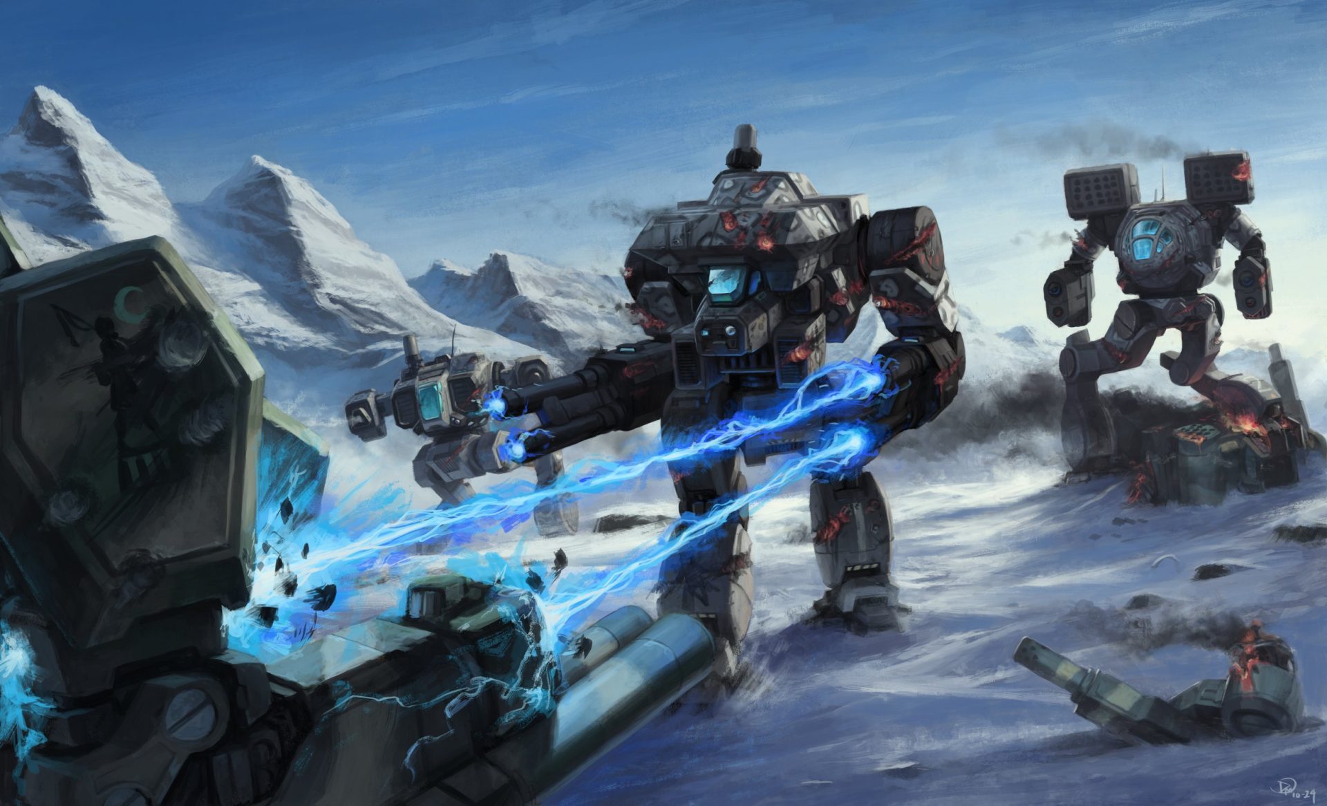 general ogldo9 2464×1496 science fiction Battletech mechs Battlemechs Timber Wolf (Battletech)