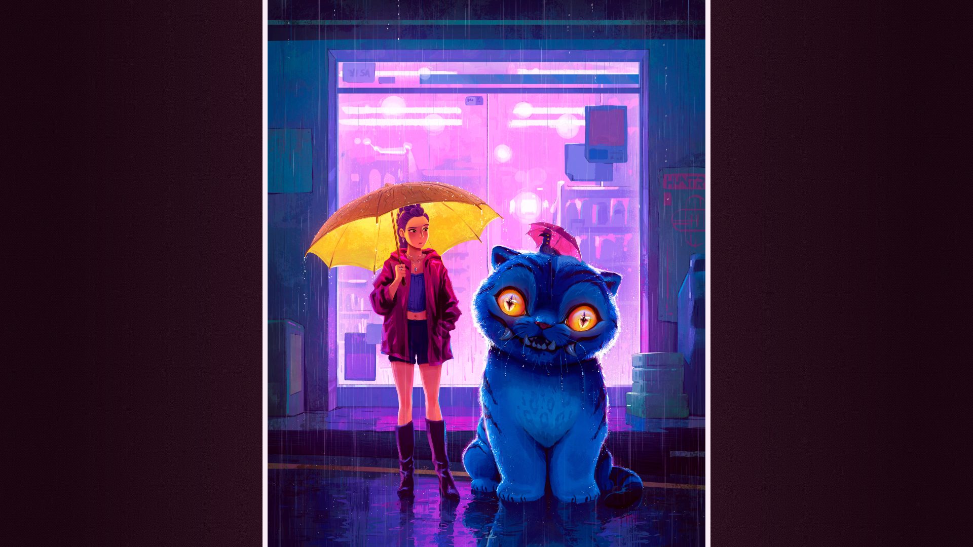 anime w5l86q 3840×2160 KPop Demon Hunters Rumi (KPop Demon Hunters) cats tiger rain