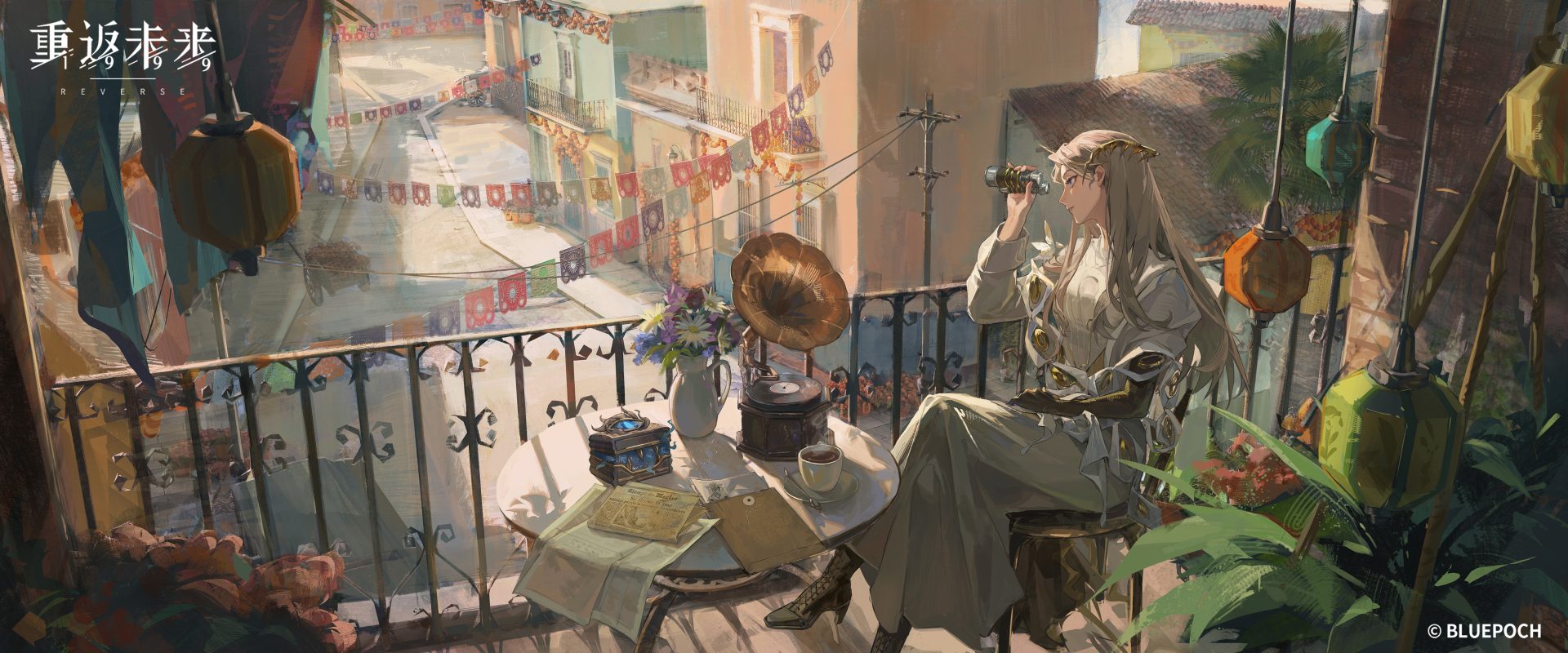 anime 7jw62e 5000×2083 Reverse: 1999 binoculars Lorentz Butterfly balcony video game girls