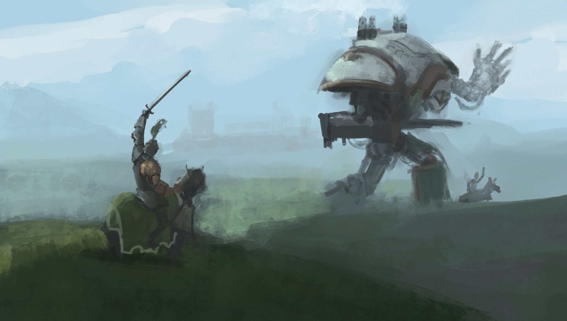 general poj23j 4096×2318 Mister Nester Warhammer 40 000 knight horseback