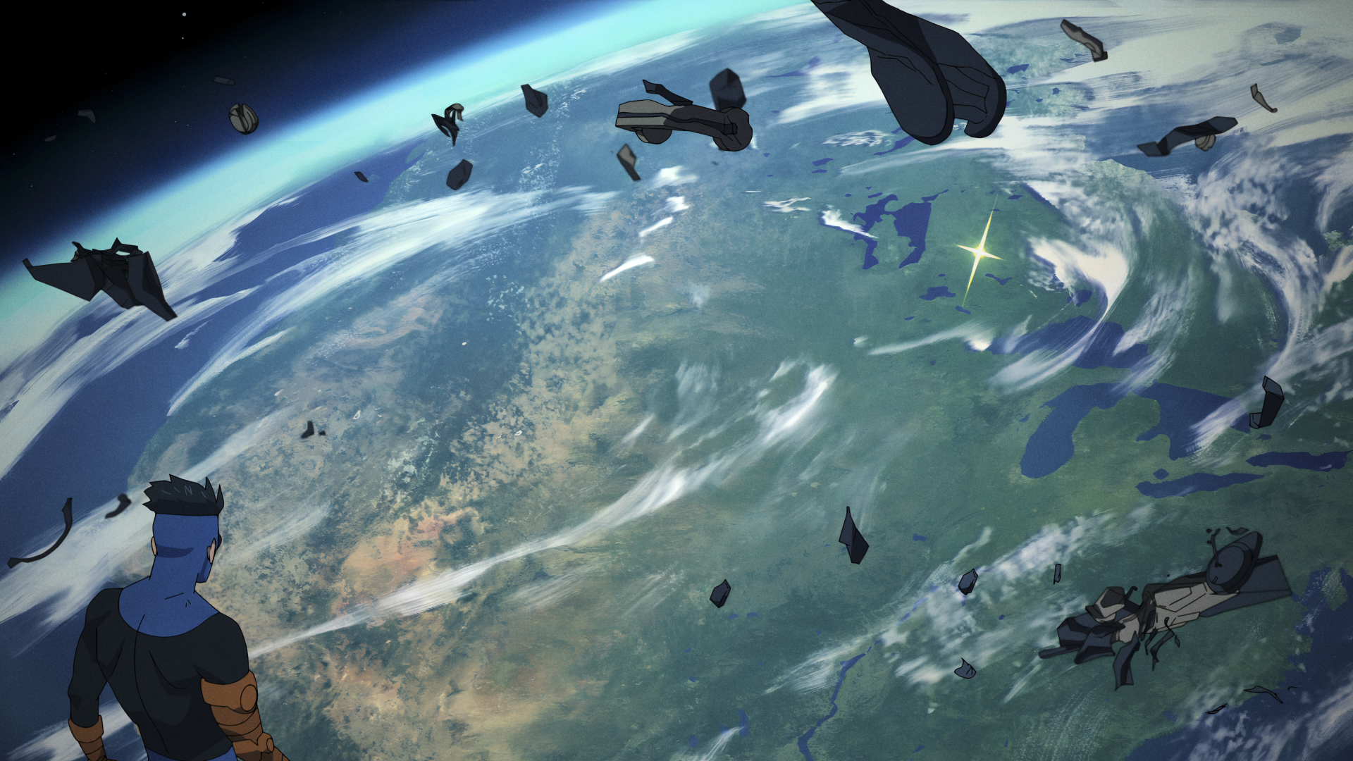 general zpoglv 3840×2160 Invincible Mark Grayson (Invincible) Earth space planet