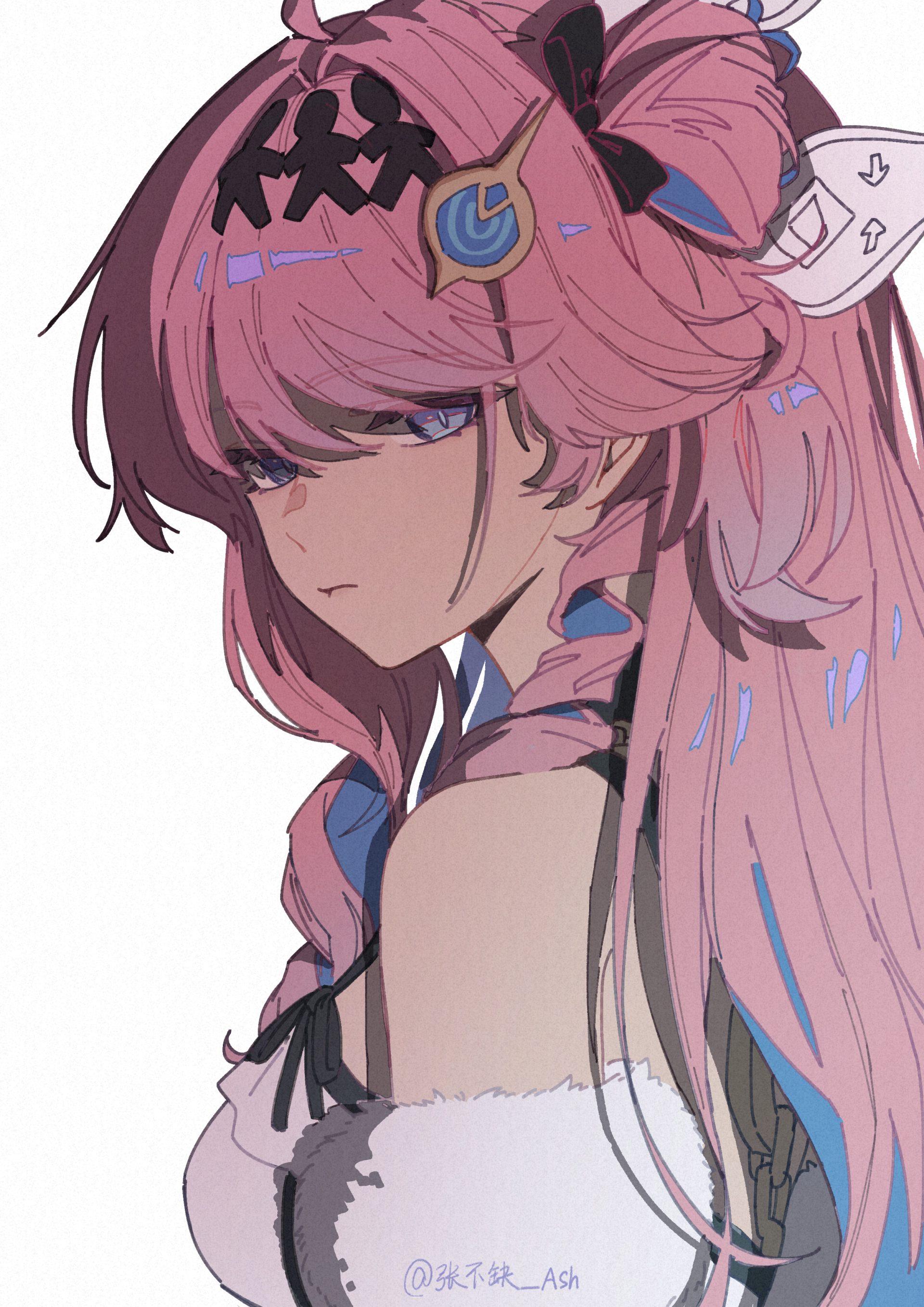 anime d8egm3 2480×3508 Wuthering Waves Denia (Wuthering Waves) simple background ahoge white background