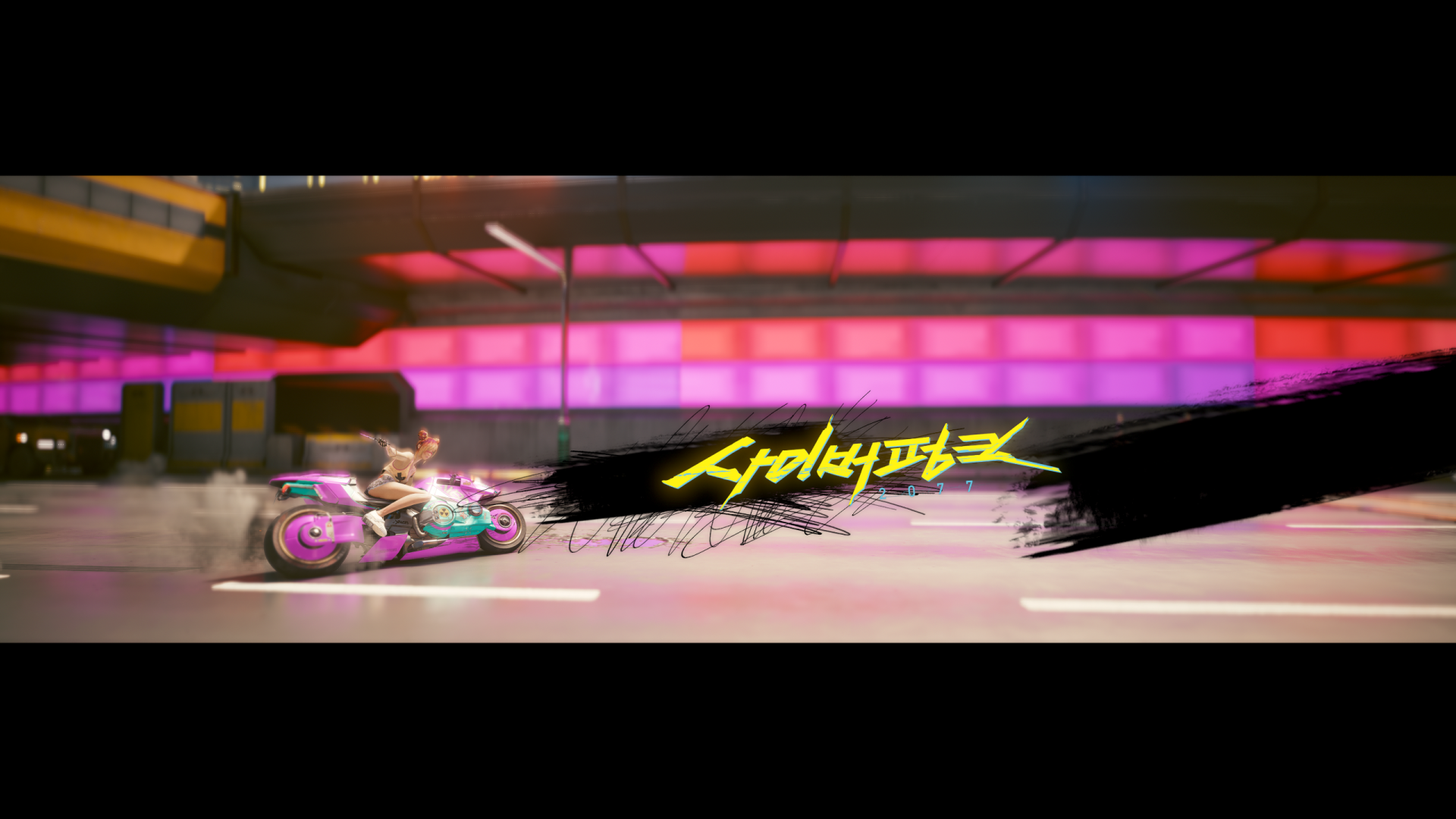 general 7jw269 2560×1440 Cyberpunk 2077 Moto GP video game characters pink CD Projekt RED