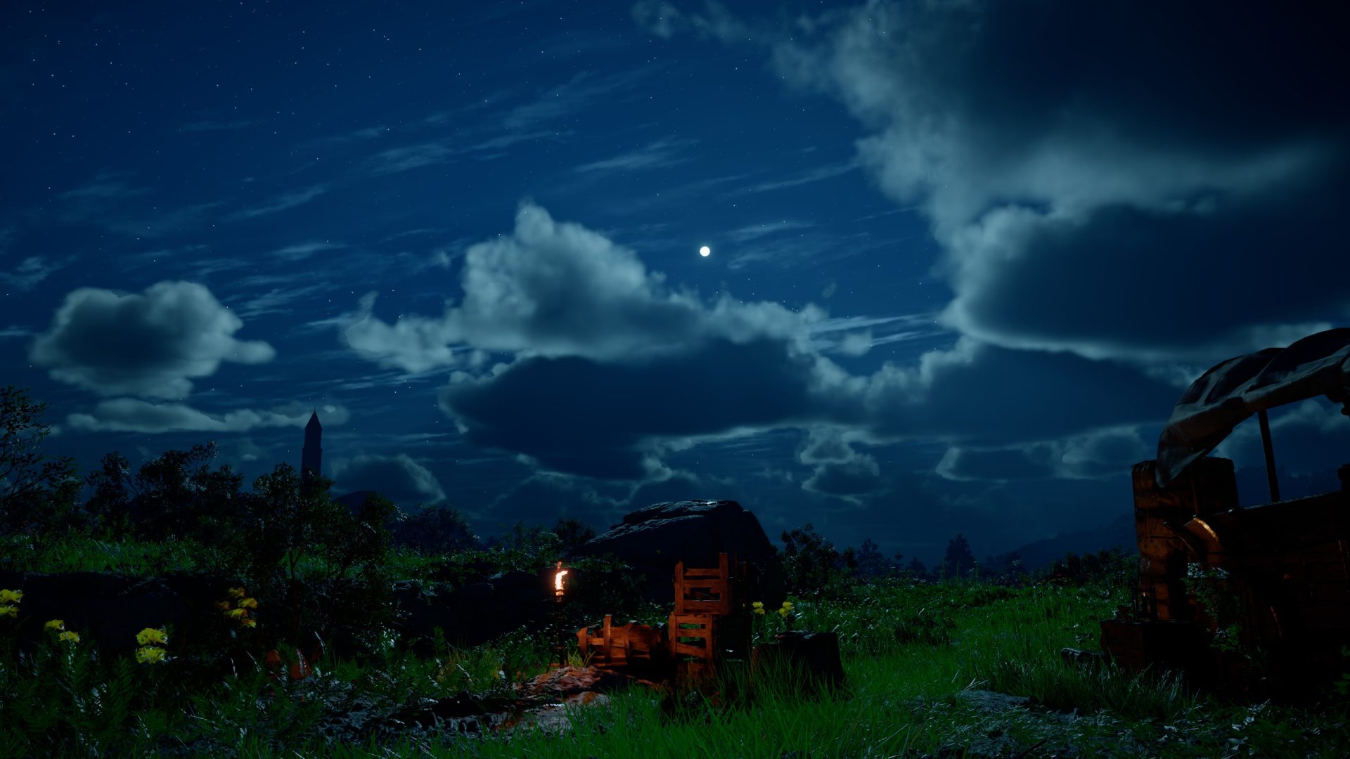 general 9o8dex 2560×1440 Crimson Desert video game art landscape screen shot moonlight