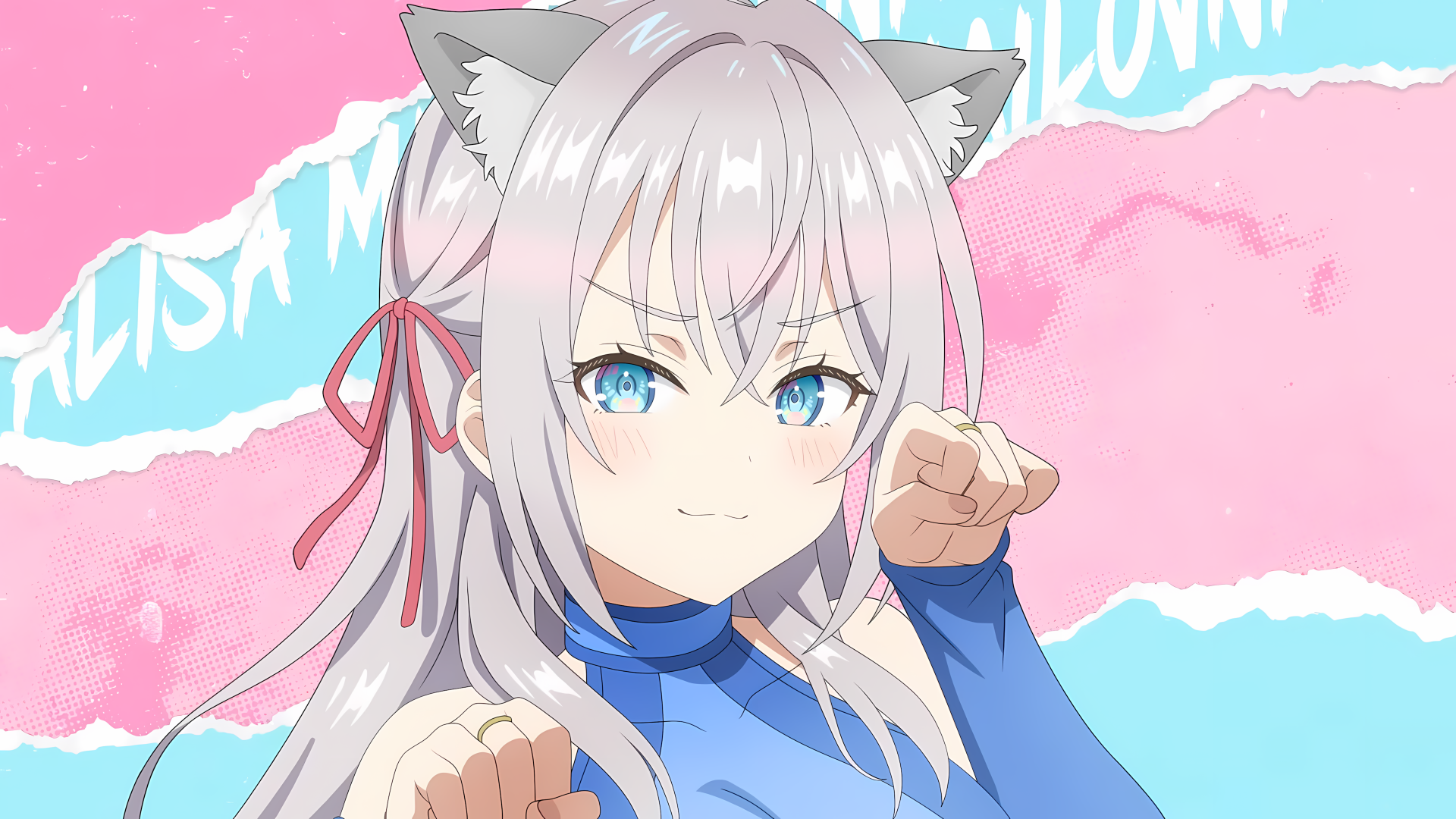 anime 9o8oyd 3840×2160 RoshiDere Alisa Mikhailovna Kujou Tokidoki Bosotto Russia-go de Dereru Tonari hair long hair