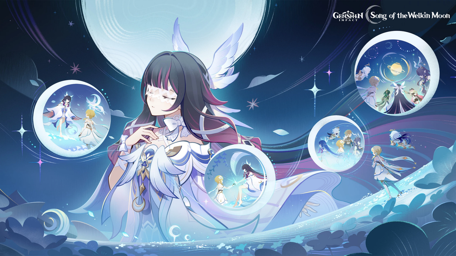 anime yqgq5x 2304×1296 Genshin Impact anime girls video game art Colombina (Genshin Impact) Lumine (Genshin Impact)