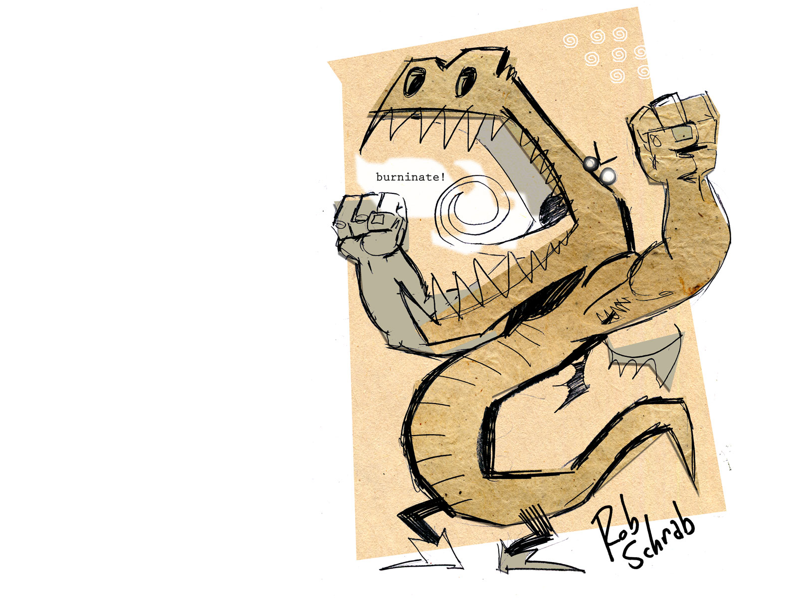 6l51k6 1600×1200 Homestar Runner Trogdor white background dragon fire