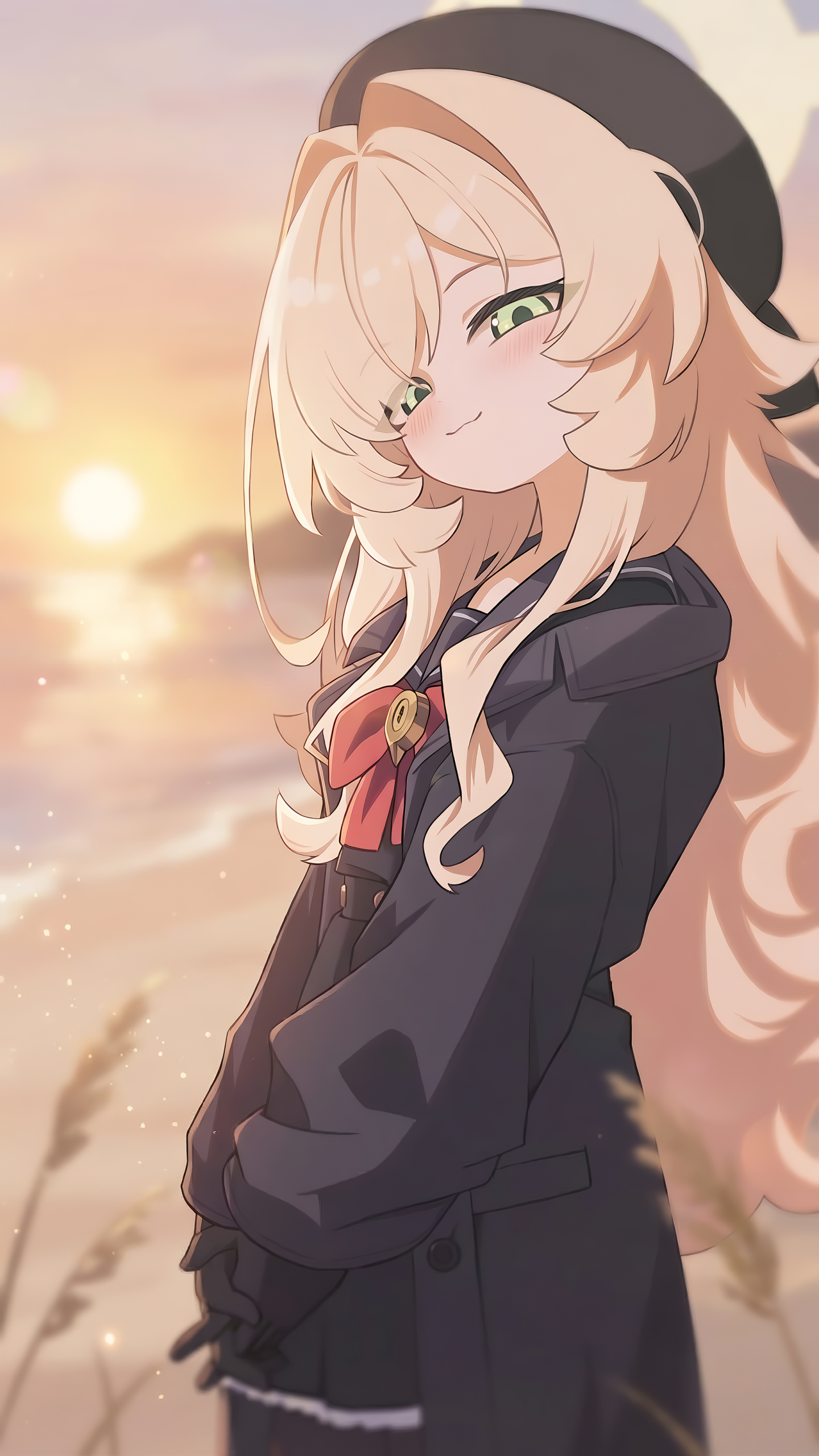 8gky7y 1899×3376 Professor (Blue Archive) upscaled Blue Archive portrait display smiling