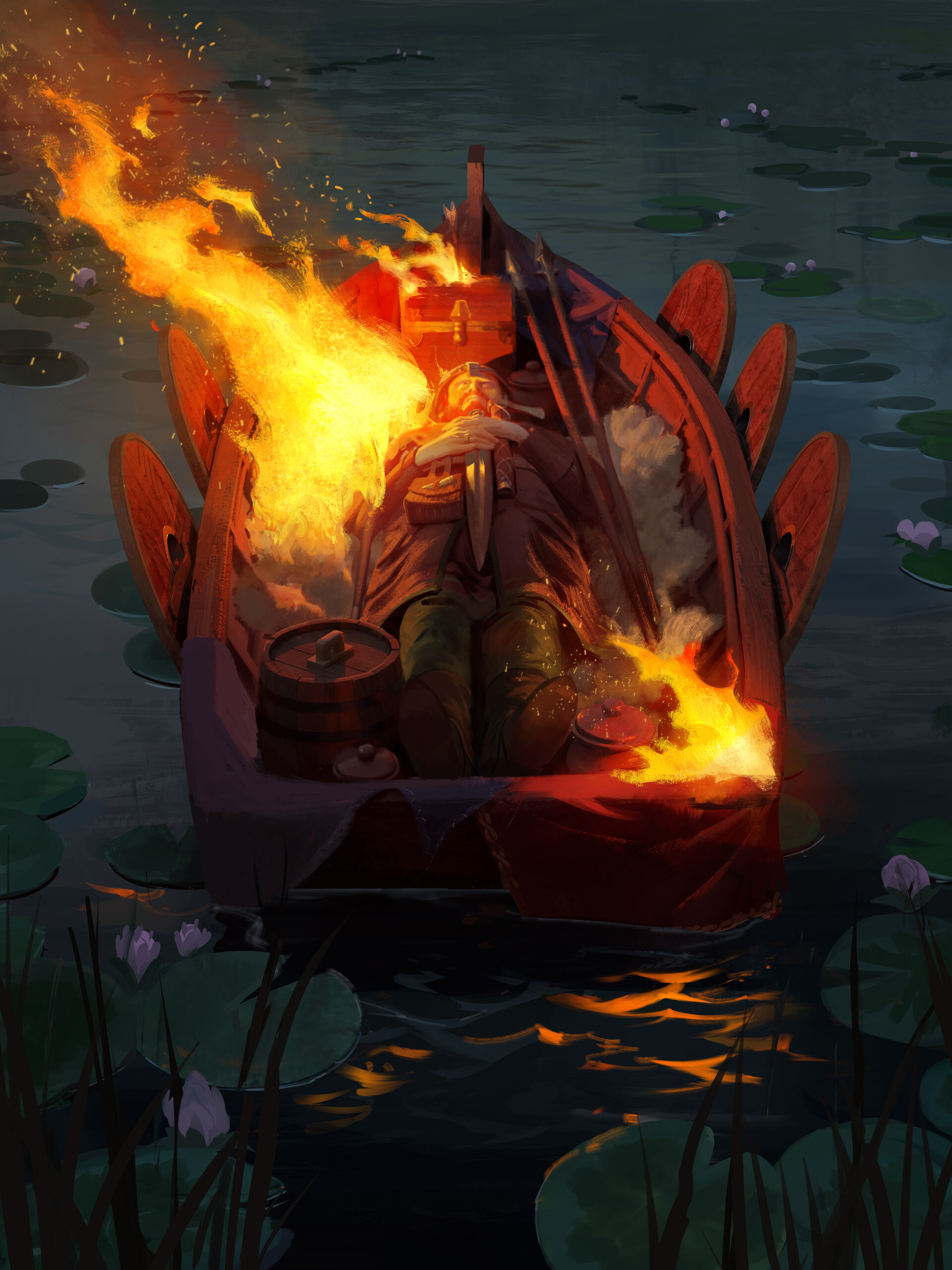 yqedy7 1920×2560 Florian Haeckh digital art fantasy art illustration vikings