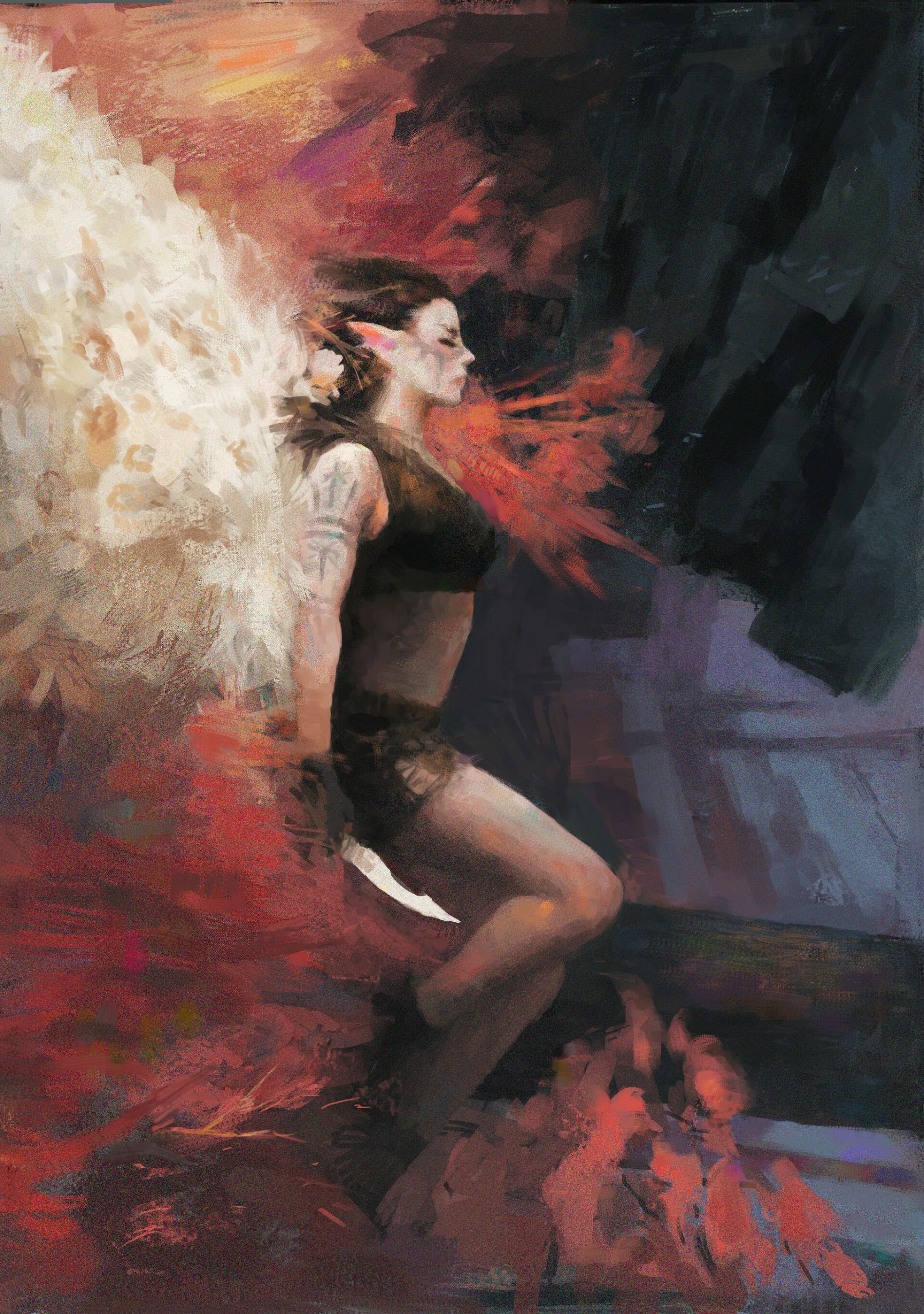 5y5xe1 1920×2731 Shugarkyub digital art illustration book cover elf girl