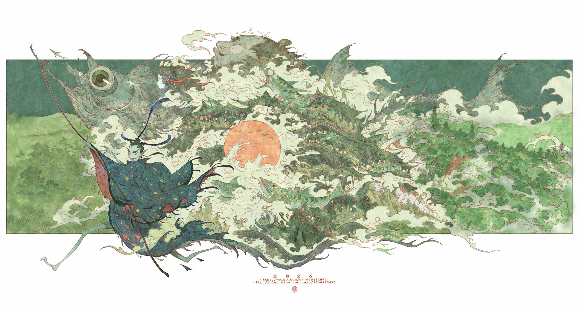 9o21qw 1920×1042 w mm digital art illustration Chinese traditional art