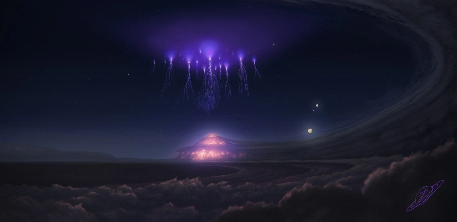 6l588l 1800×877 Justinas Vitkus space clouds signature ultrawide