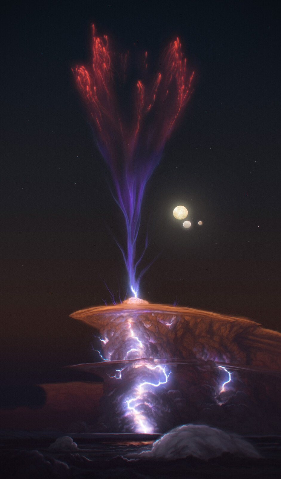 8gkyqj 941×1600 Justinas Vitkus ArtStation nature lightning space
