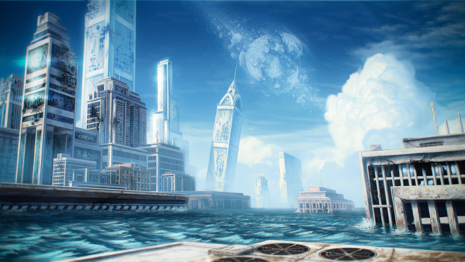 k81qo6 1600×900 Justinas Vitkus ArtStation Moon post apocalypse digital art