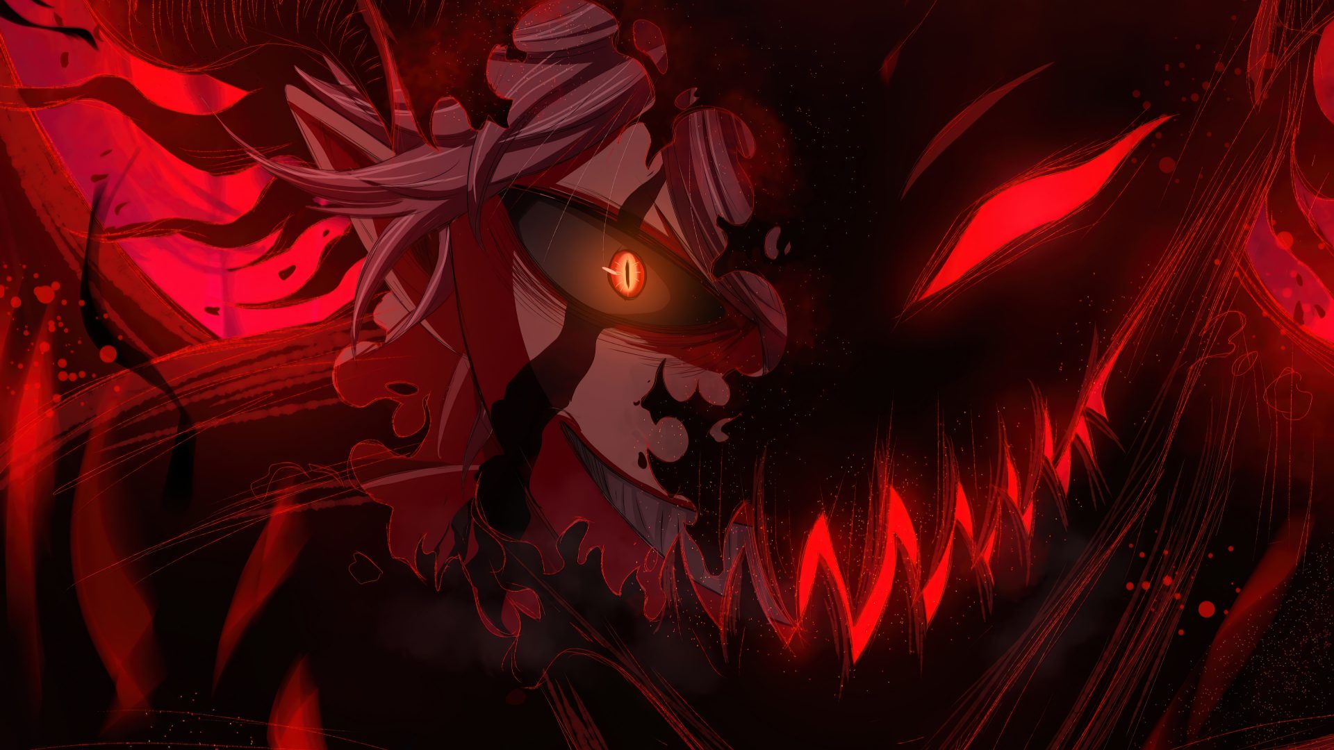 d8kjll 3840×2160 digital art anime Black Clover red eyes Liebe (Black Clover)