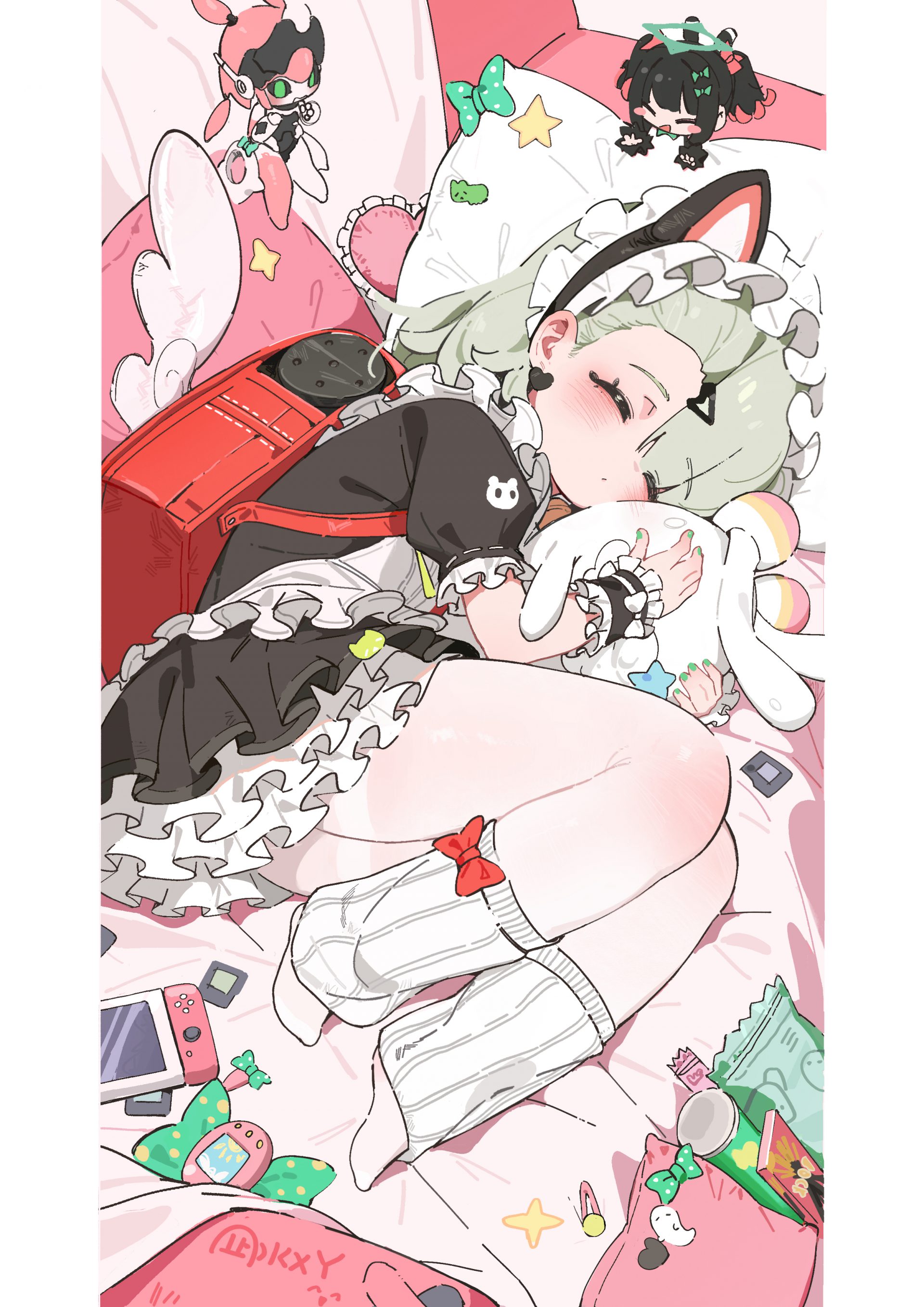 pow1m9 2480×3508 Zenless Zone Zero Chinatsu Remiel (Zenless Zone Zero) anime girls sleeping Nintendo Switch
