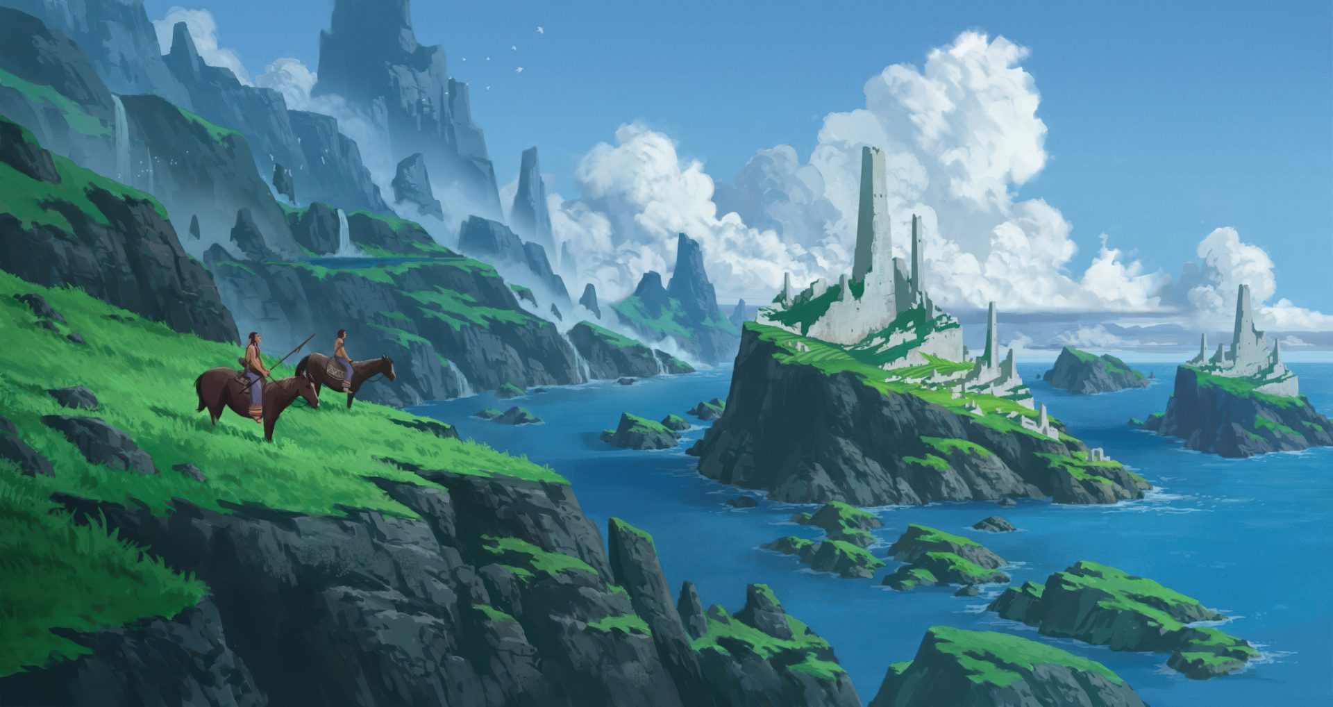 k81e87 3000×1590 Joris Halgand digital art artwork illustration digital painting