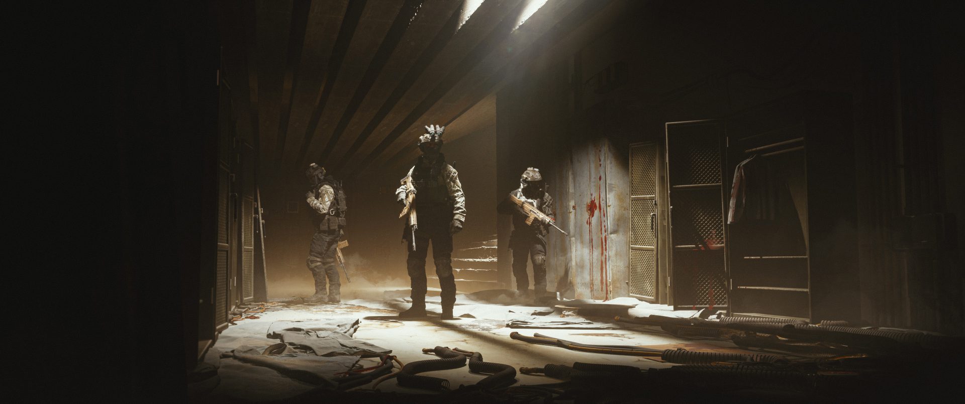 6l5x1q 3840×1608 soldier digital art tactical dark military