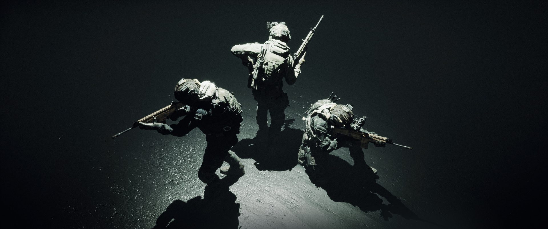 gwqrl3 3840×1608 soldier digital art tactical dark military