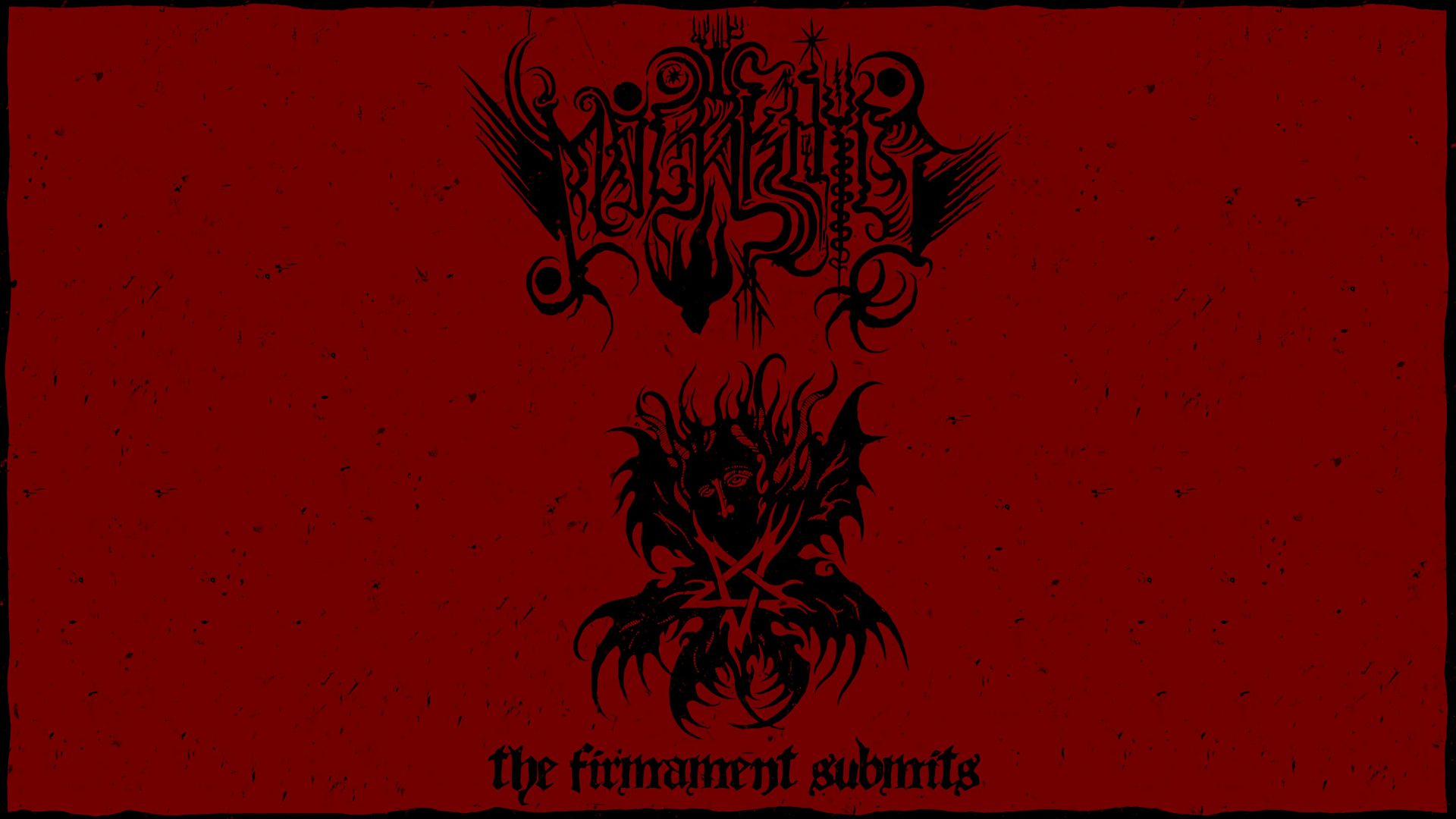 e89kxl 3840×2160 Malakhim black metal band logo centered simple background