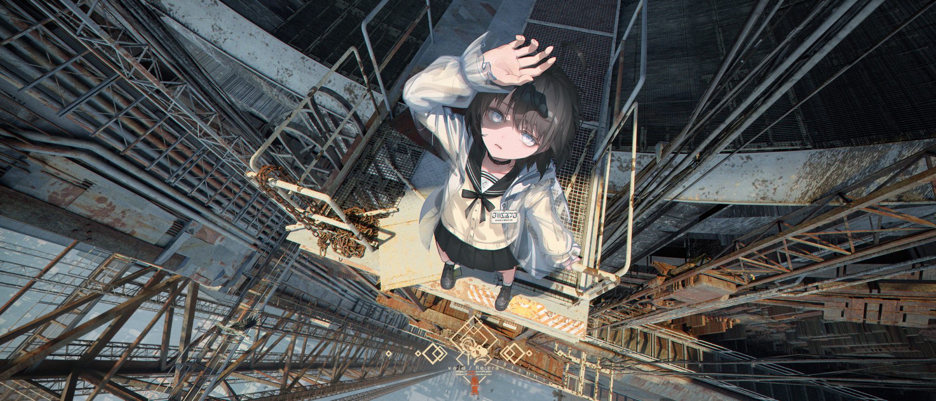 3qwmz3 3360×1440 anime girls anime void_0 short hair original characters