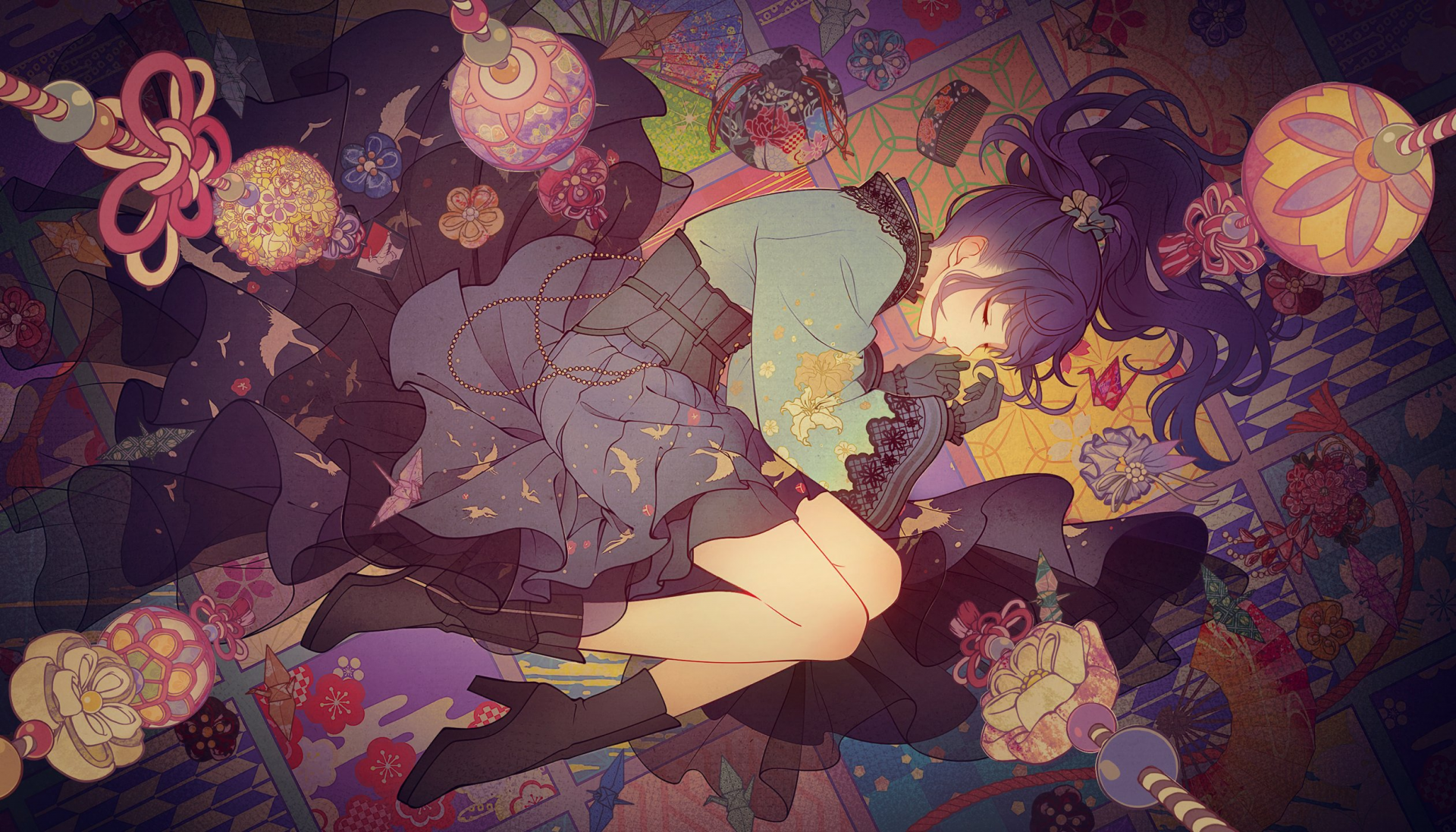 lyw6xq 2520×1440 anime girls Project Sekai Asahina Mafuyu long hair purple hair