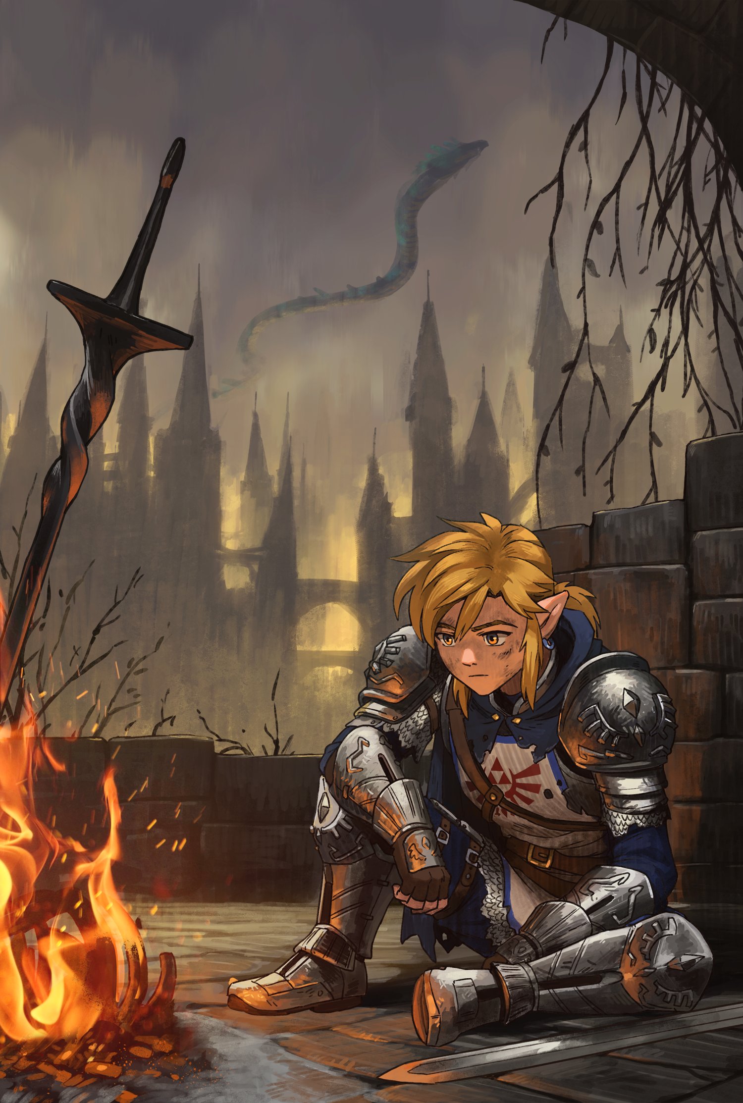 anime k8kzo1 1500×2227 Malin (artist) The Legend of Zelda: Breath of the Wild Link blonde men
