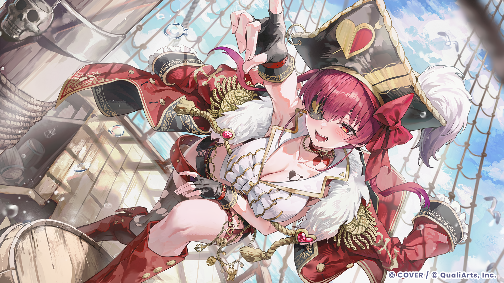 anime oglr97 1920×1080 Houshou Marine Hololive video game art anime girls digital art