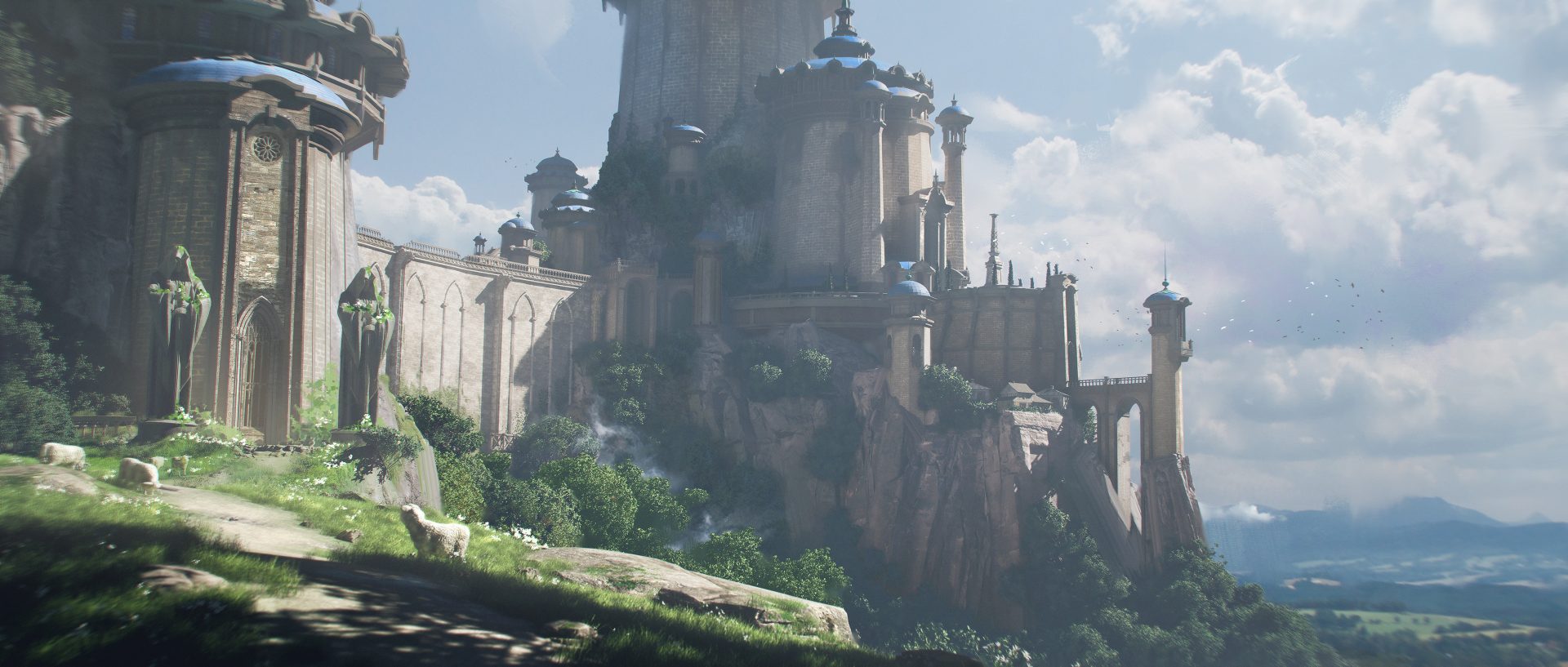 general 9o826k 3840×1634 Wogan ArtStation ultrawide plants trees