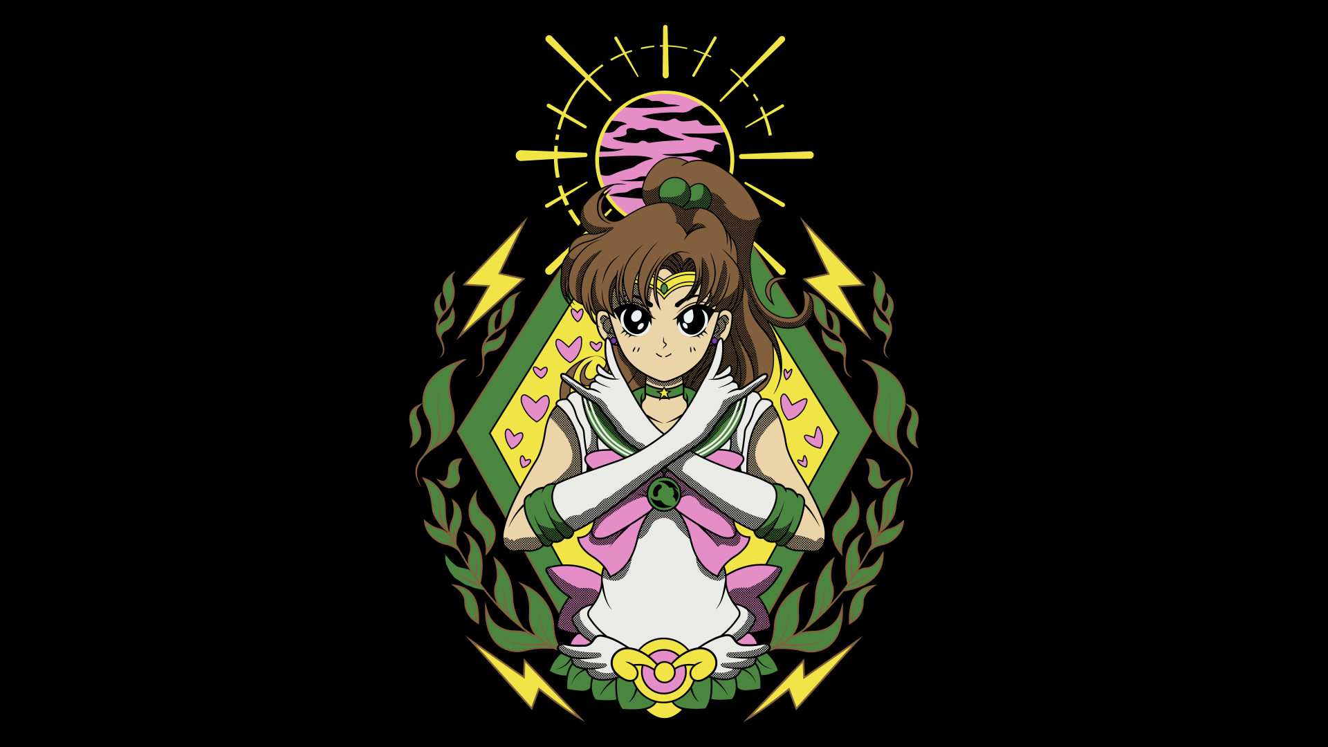 anime 3q5wkv 3840×2160 Sailor Moon Sailor Jupiter anime girls vector trace 4K