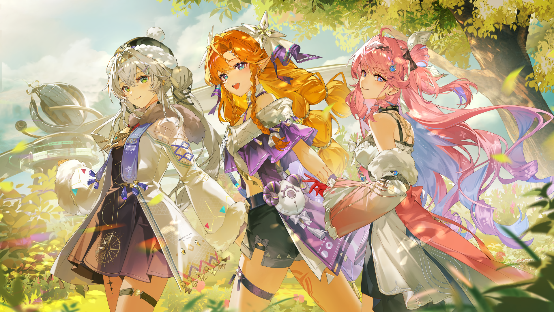 anime mlwzk8 3849×2167 Denia (Wuthering Waves) Wuthering Waves Nivora (Wuthering Waves) Sigrika (Wuthering Waves) women trio