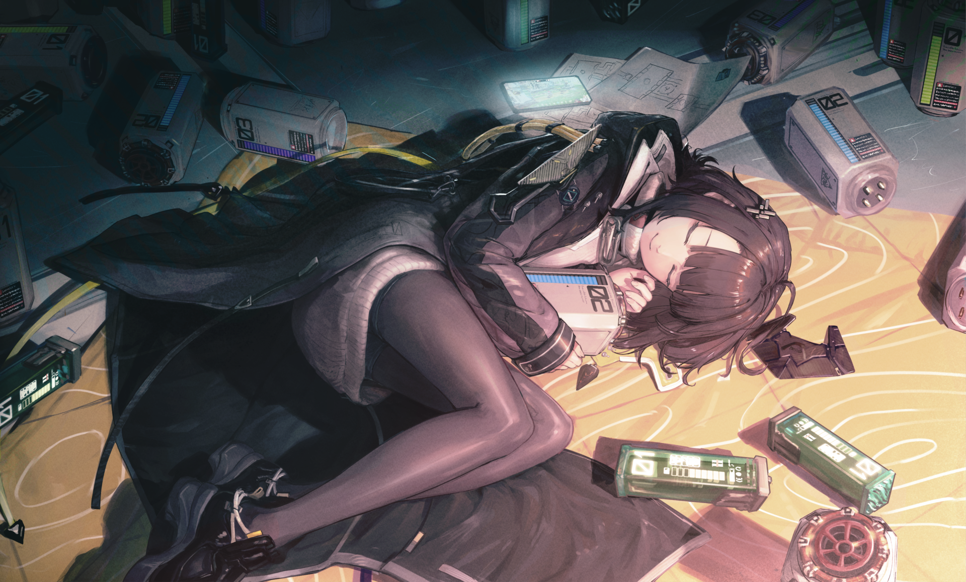 anime 7jw53o 2800×1689 anime anime girls black stockings shoes Endministrator (Arknights)