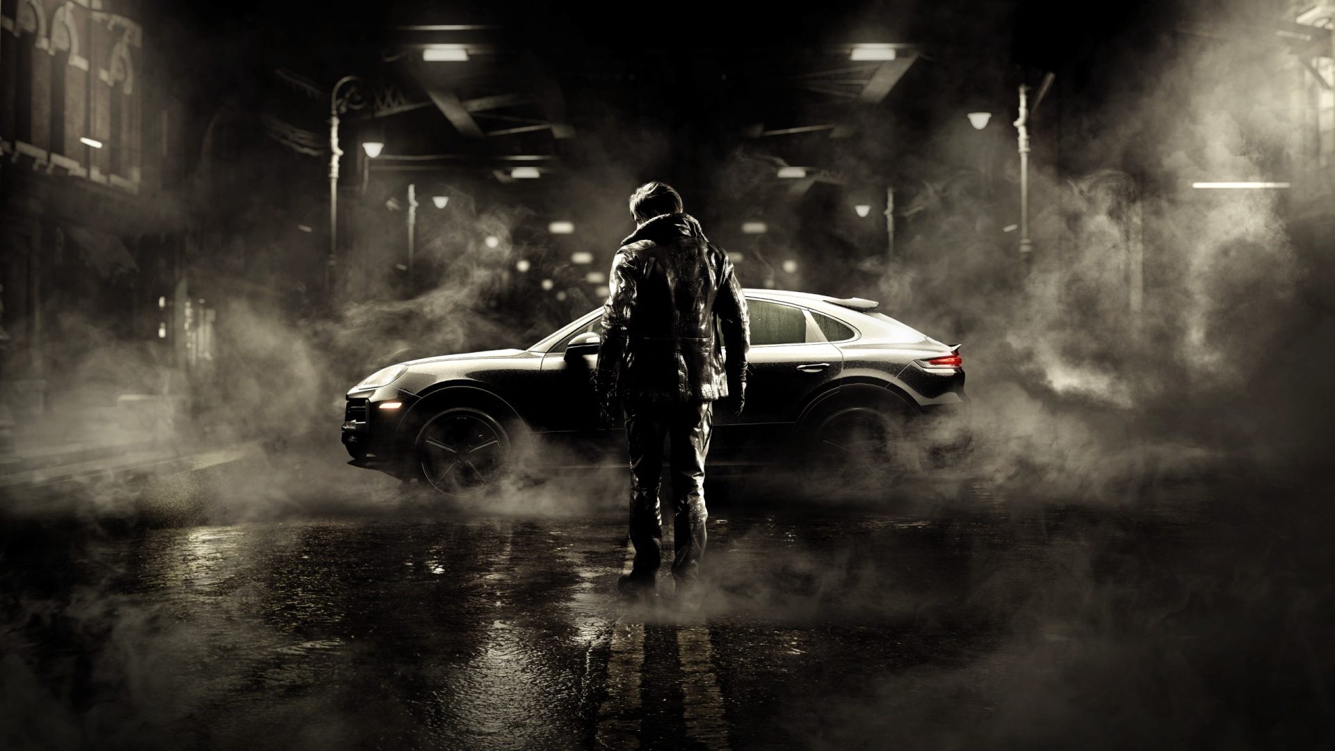 general e8w758 2560×1440 Resident Evil Leon Kennedy Porsche Capcom video games